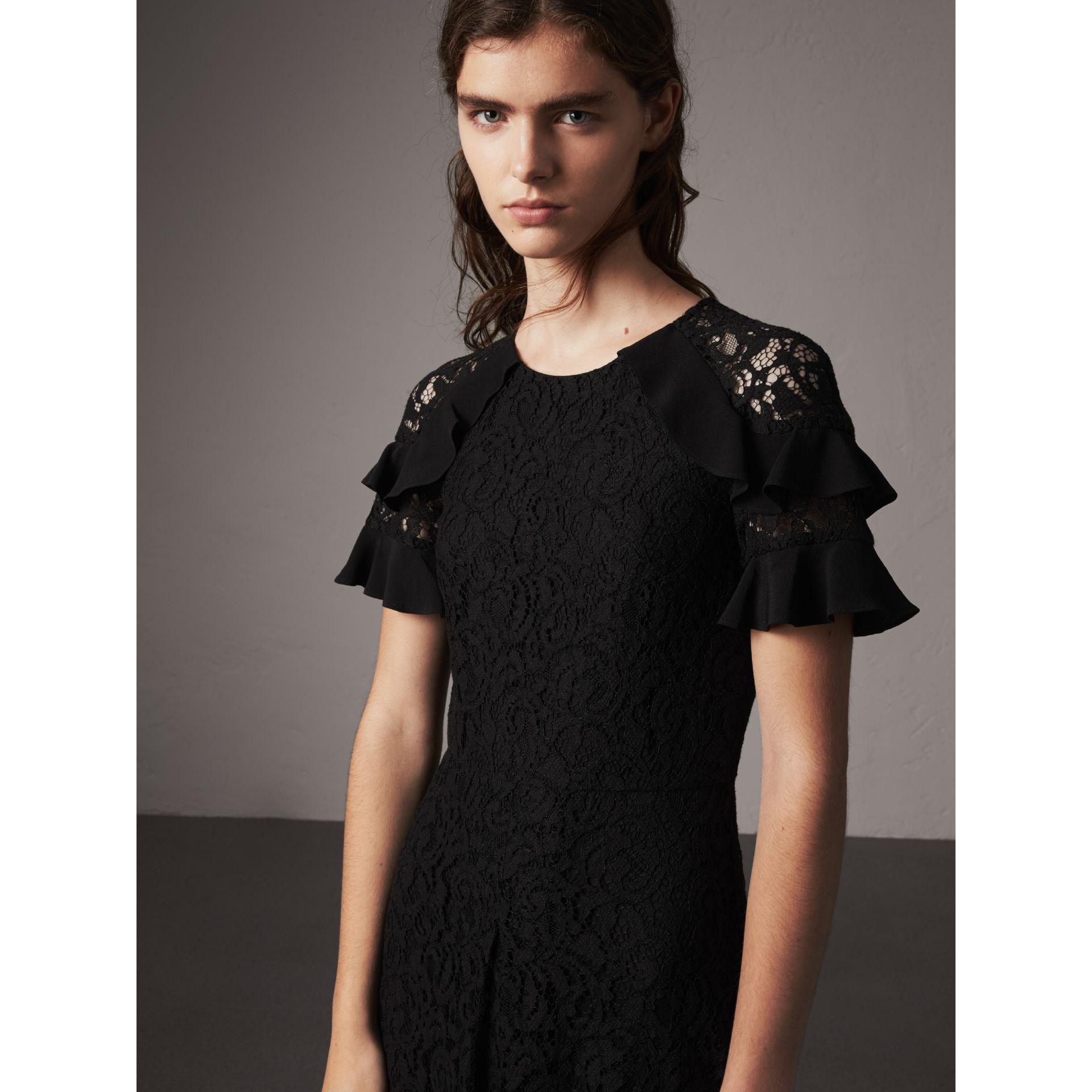 burberry black lace dress