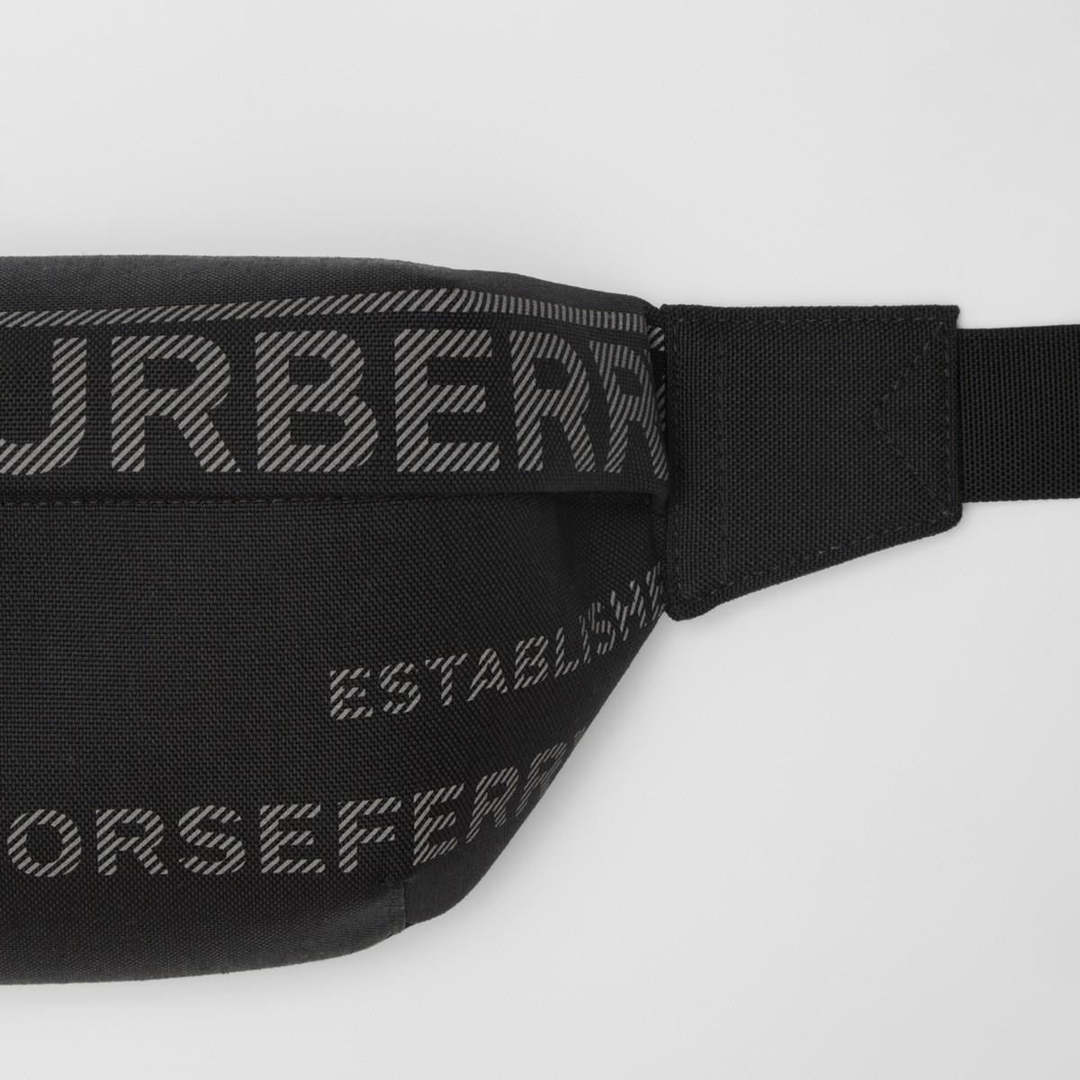 Burberry Horseferry Print Cotton Canvas Bum Bag Grey/Black in Cotton Canvas  with Silver-tone - GB