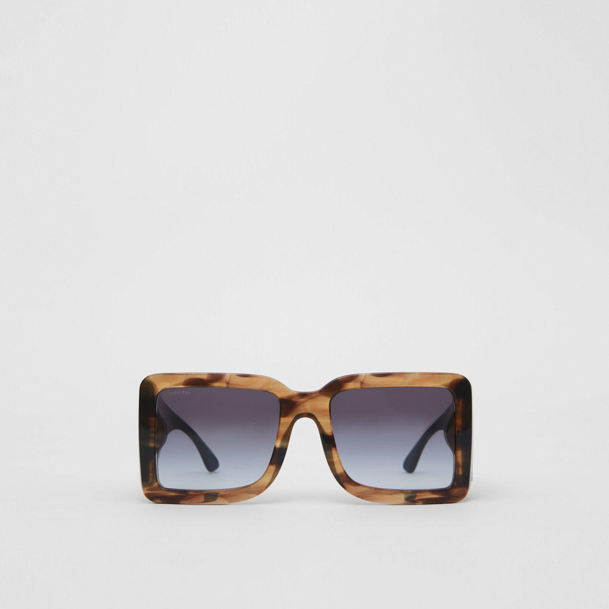 Burberry Synthetic B Motif Square Frame Sunglasses | Lyst