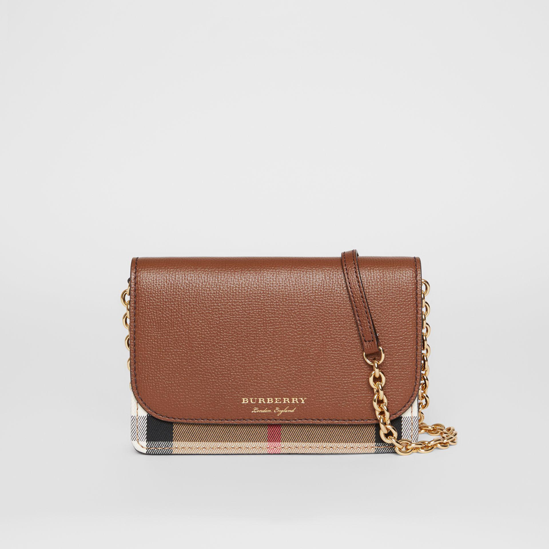 BURBERRY Wallet W/ Leather Crossbody Strap