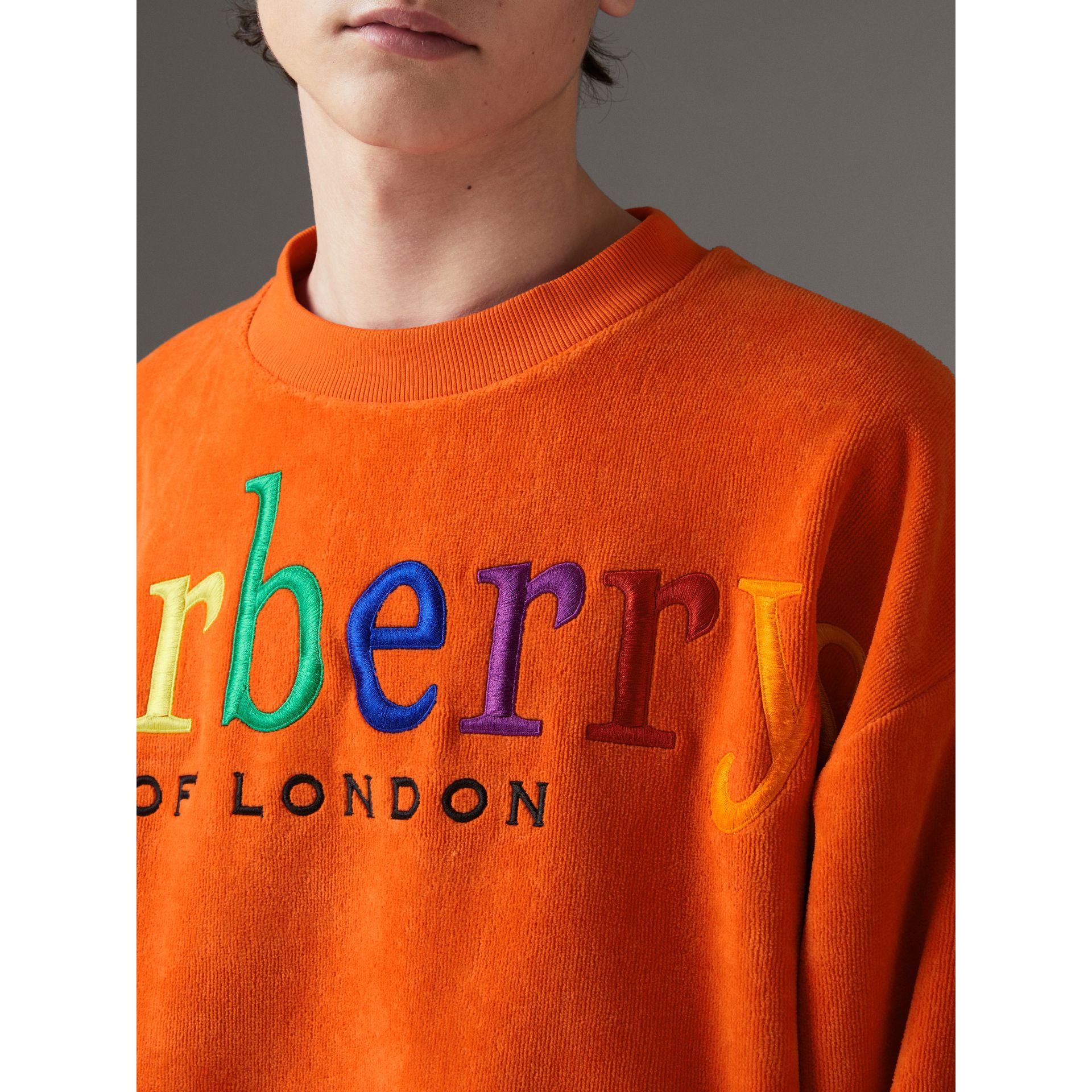 Burberry Rainbow Logo French Terry Sweatshirt in Orange for Men | Lyst  Canada