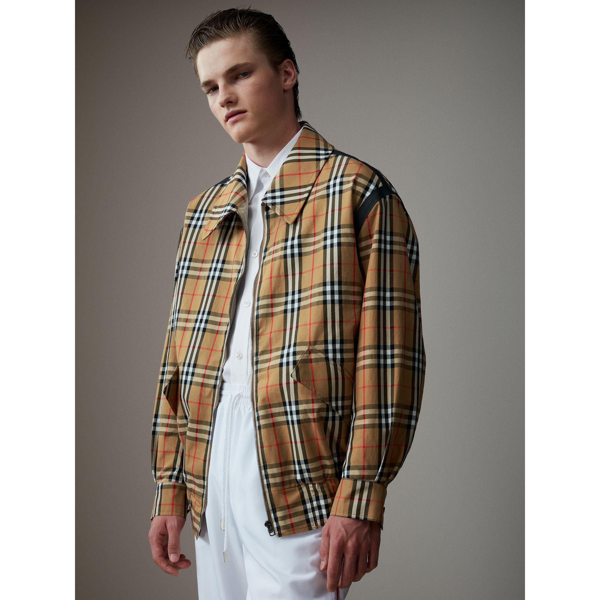 Burberry Vintage Check Gabardine Harrington Jacket for Men   Lyst