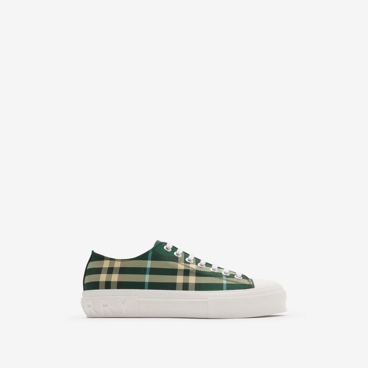 バーバリー ナイロンチェックスニーカー グリーン 三越伊勢丹 | burberry/バーバリー通販 | チェック コットン
