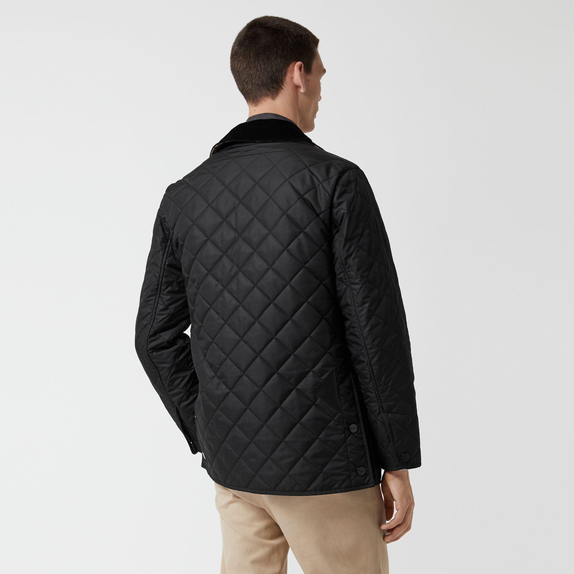 Burberry Corduroy Diamond Quilted Thermoregulated Barn Jacket in Black ...