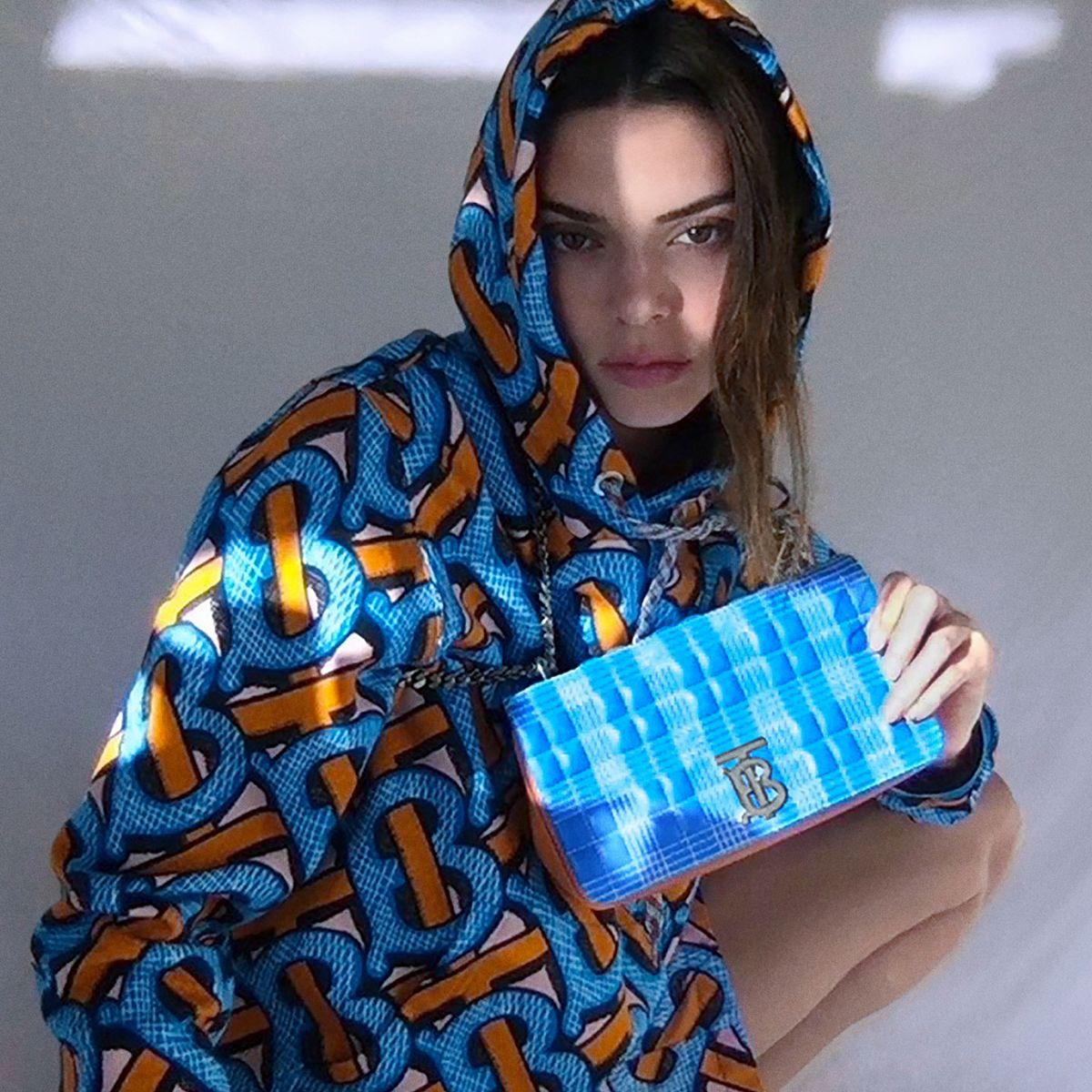 Burberry Monogram Print Cotton Hoodie – Unisex in Blue for Men