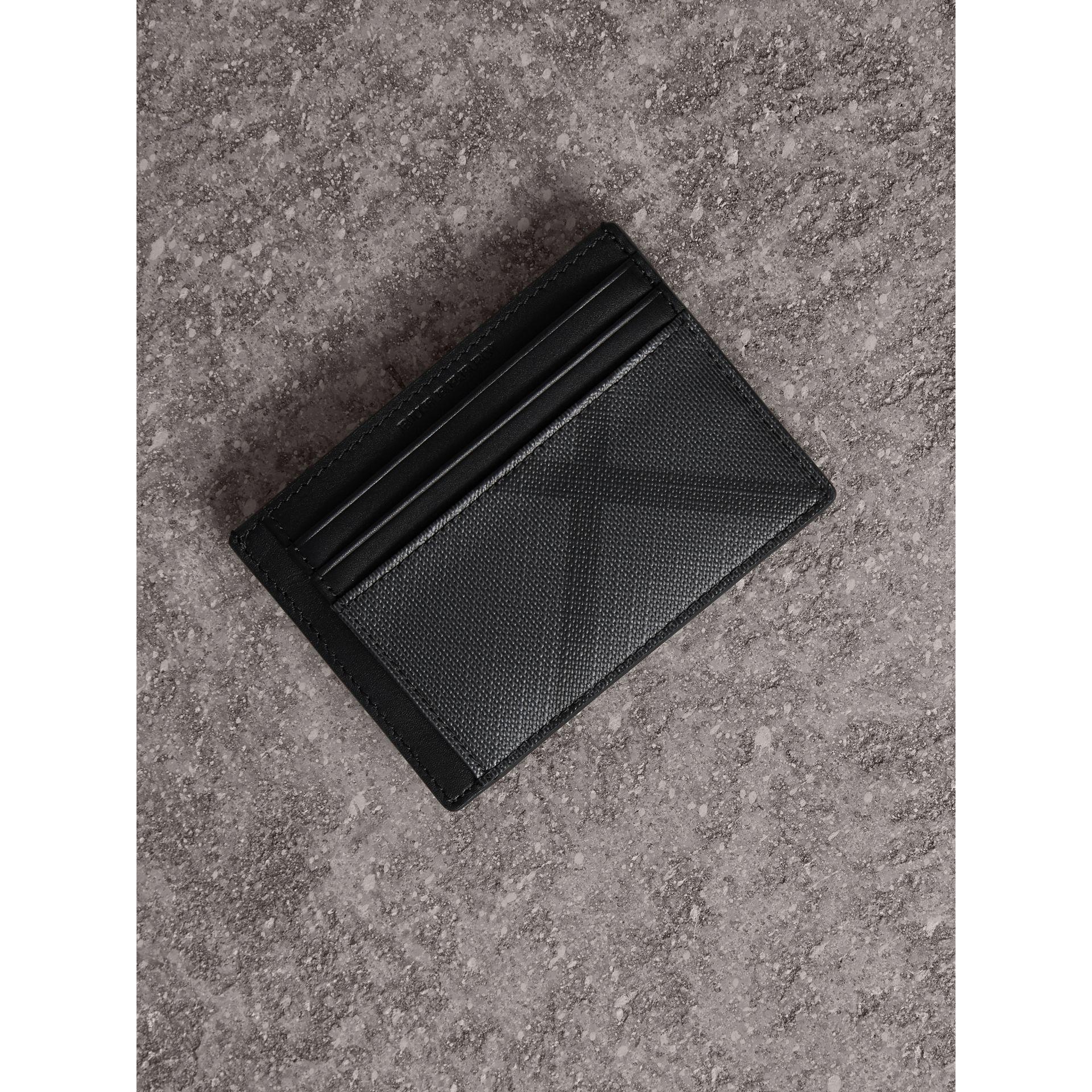 Charcoal Check Money Clip Card Case - Men | Burberry® Official