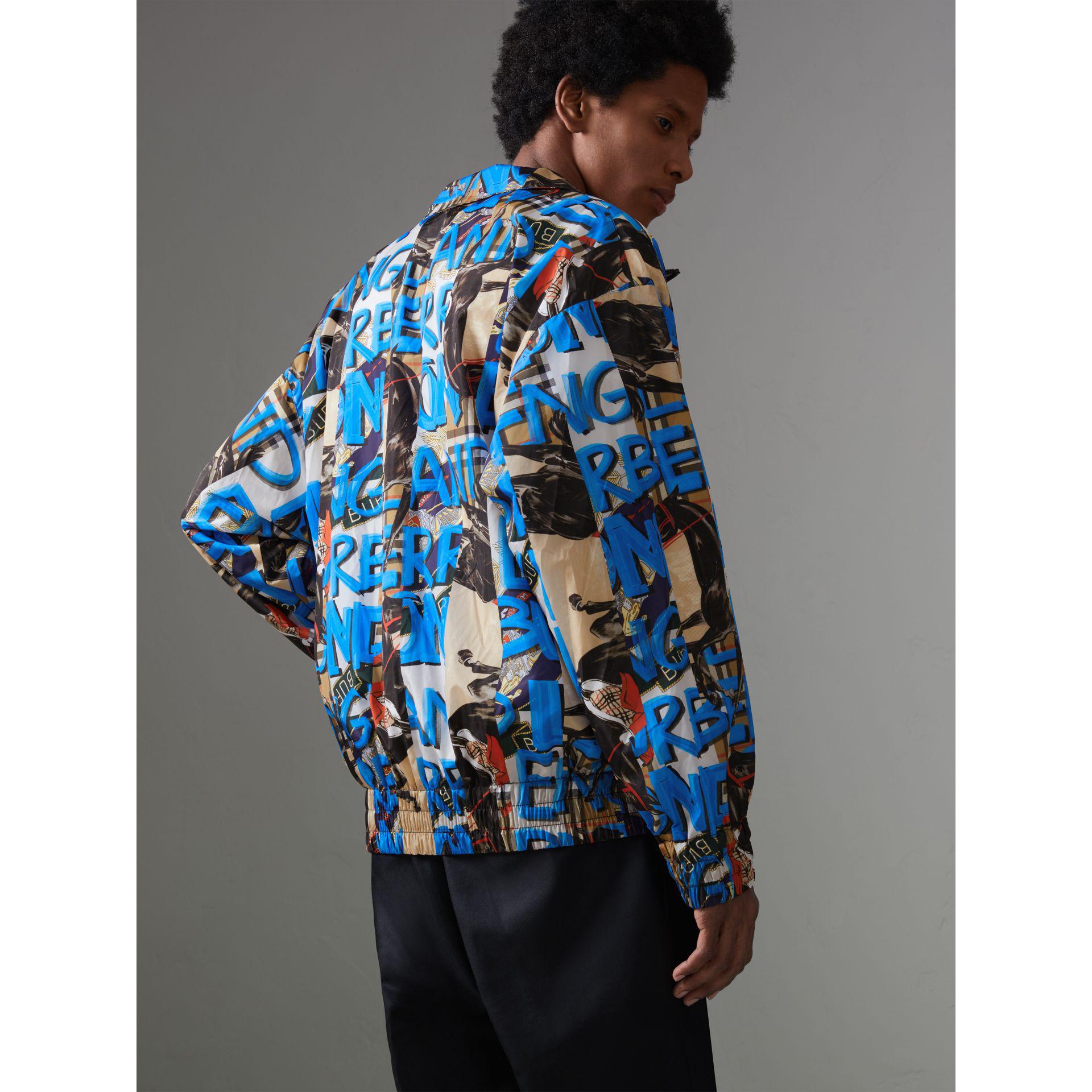 In the mercy of Elucidation screw Burberry Graffiti-print Shell Jacket in Antique Yellow (Blue) for Men | Lyst