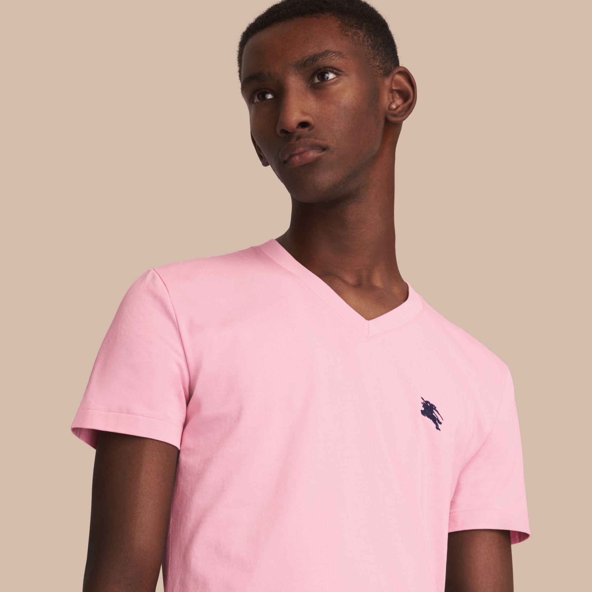 Burberry Cotton V-neck T-shirt Light 