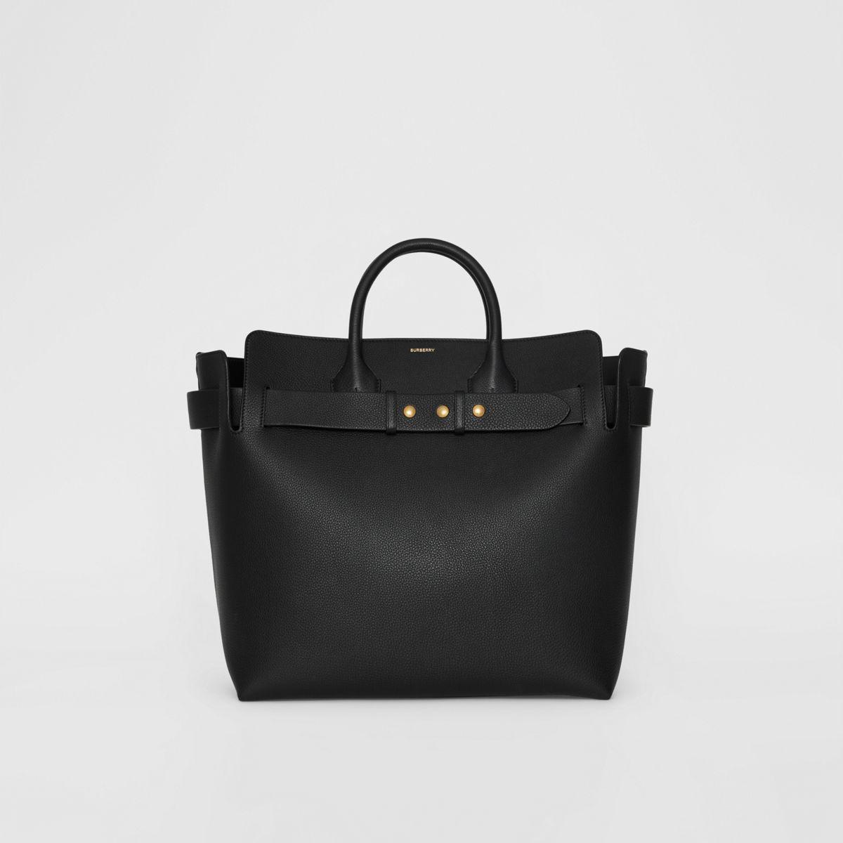 Burberry The Large Leather Triple Stud Belt Bag in Black | Lyst