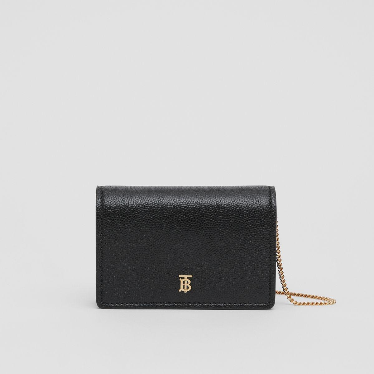 burberry leather card case with detachable strap