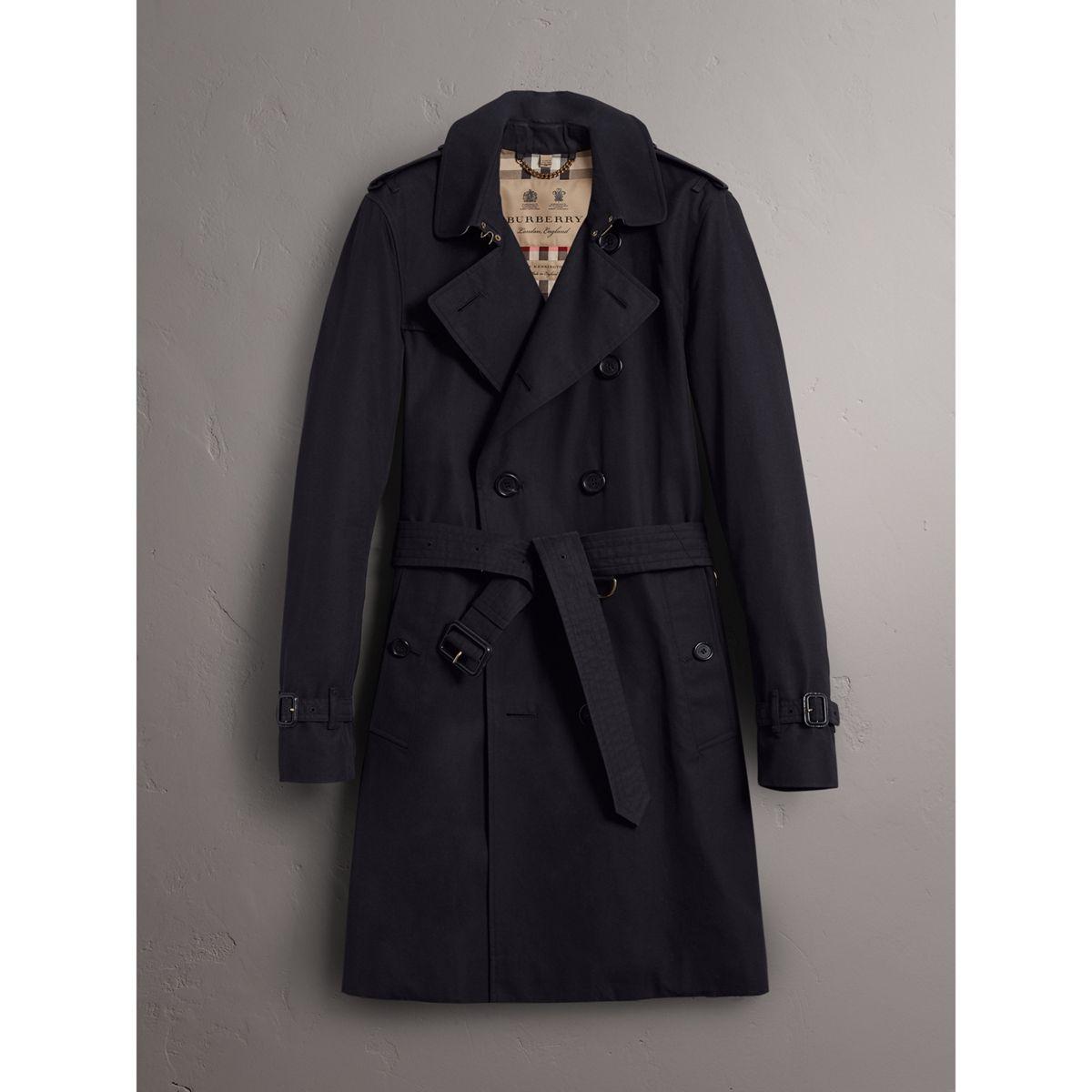 burberry navy trench