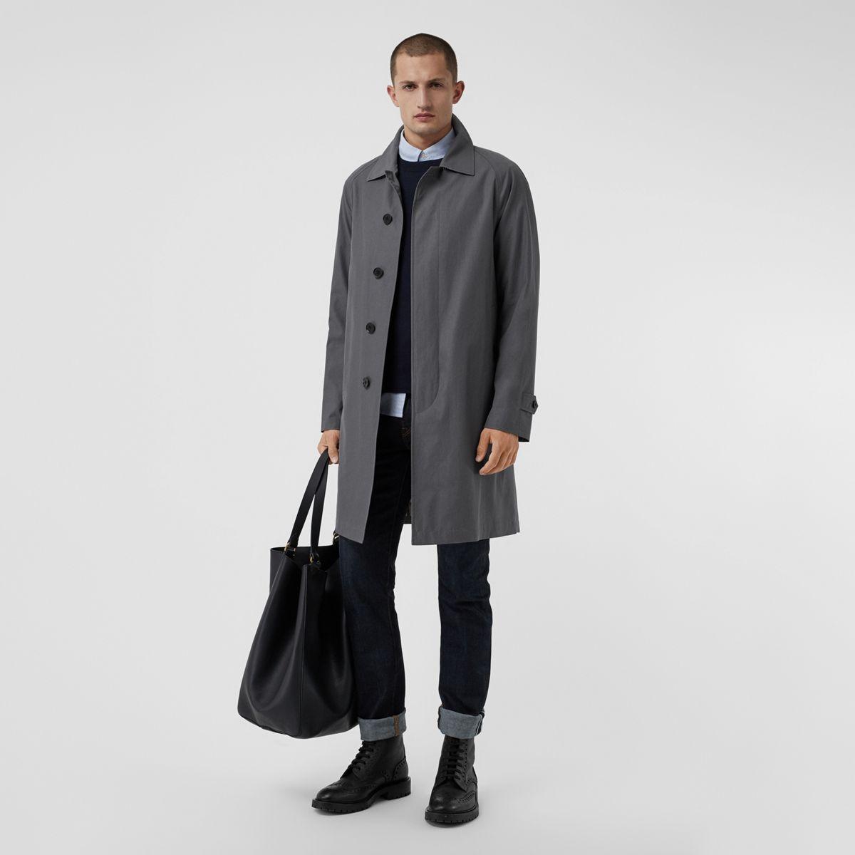Burberry The Camden Car Coat in Mid Grey (Gray) for Men | Lyst