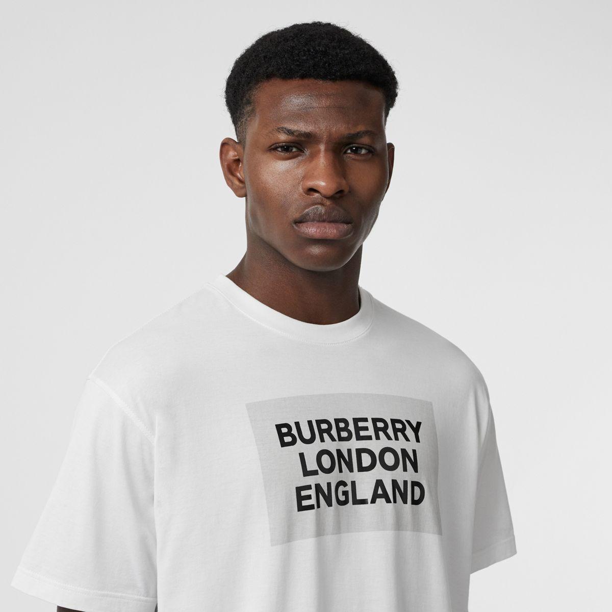 Burberry London England Logo Cotton T-shirt in White for Men | Lyst
