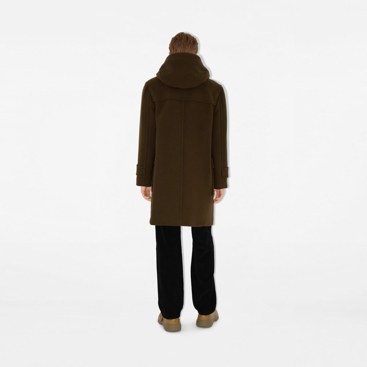 Burberry Wool Cashmere Duffle Coat in Green for Men | Lyst