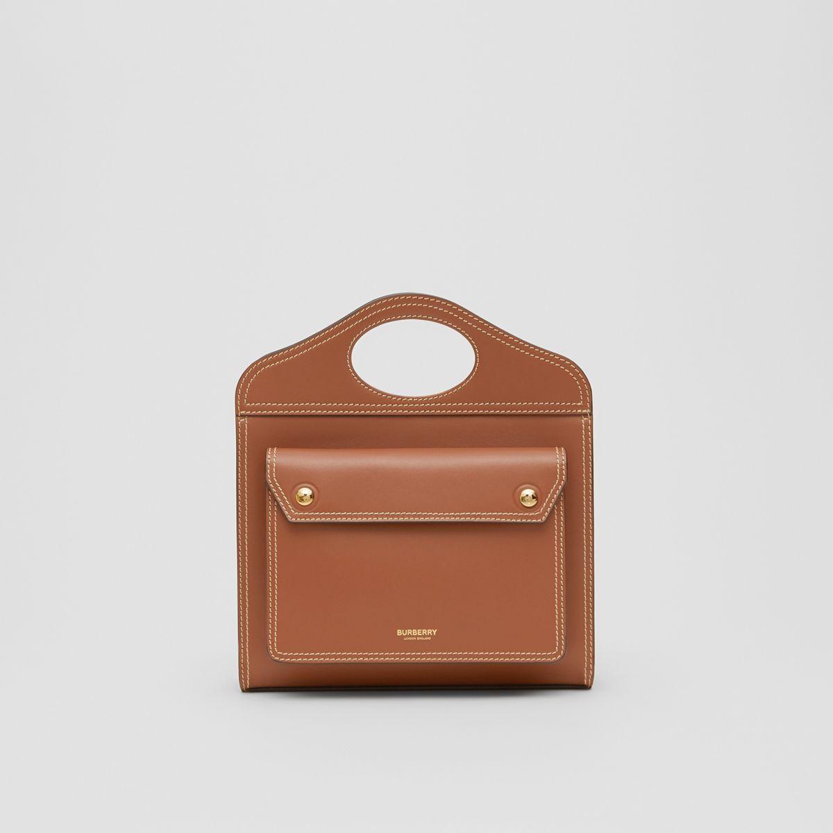 ☆人気☆【BURBERRY】☆Mini Topstitched Leather Pocket Ba.g☆ Burberry Mini Topstitched Bag Ret $1790 – Ritz Resale