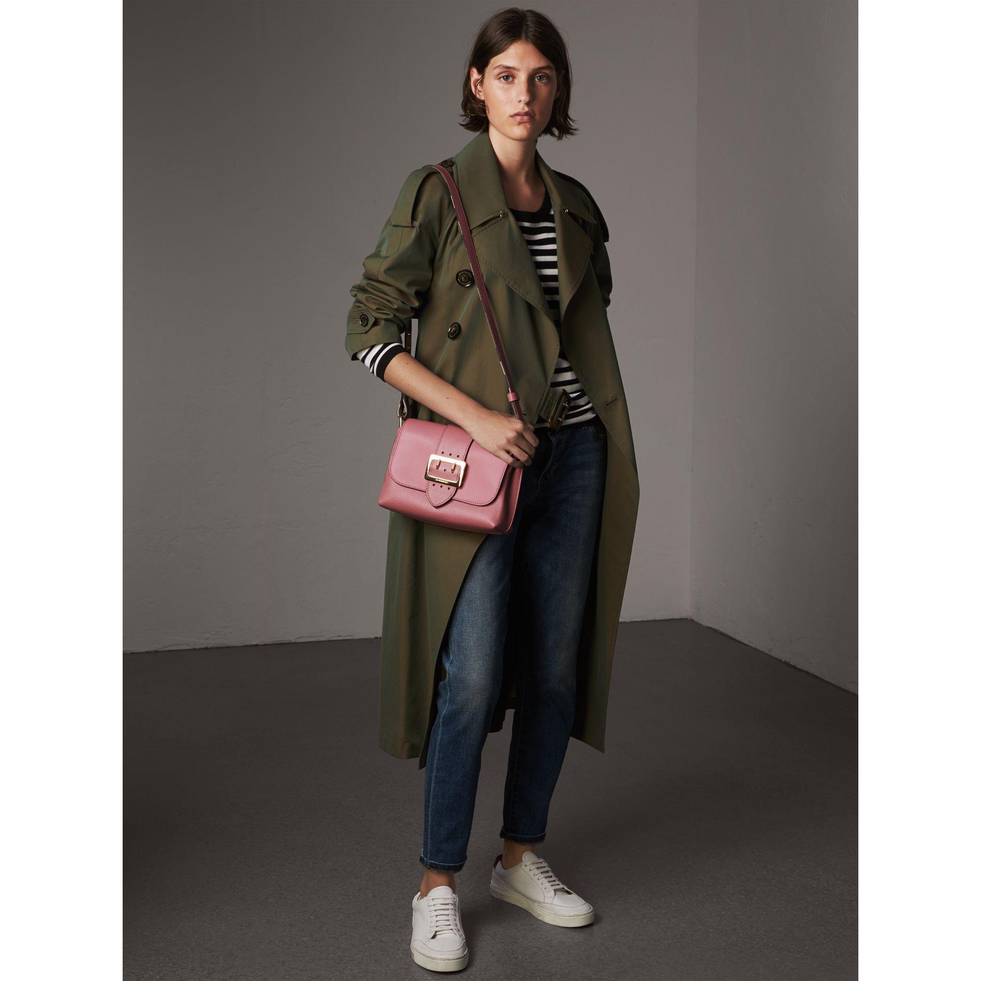 Burberry The Buckle Crossbody Bag In Leather Dusty Pink