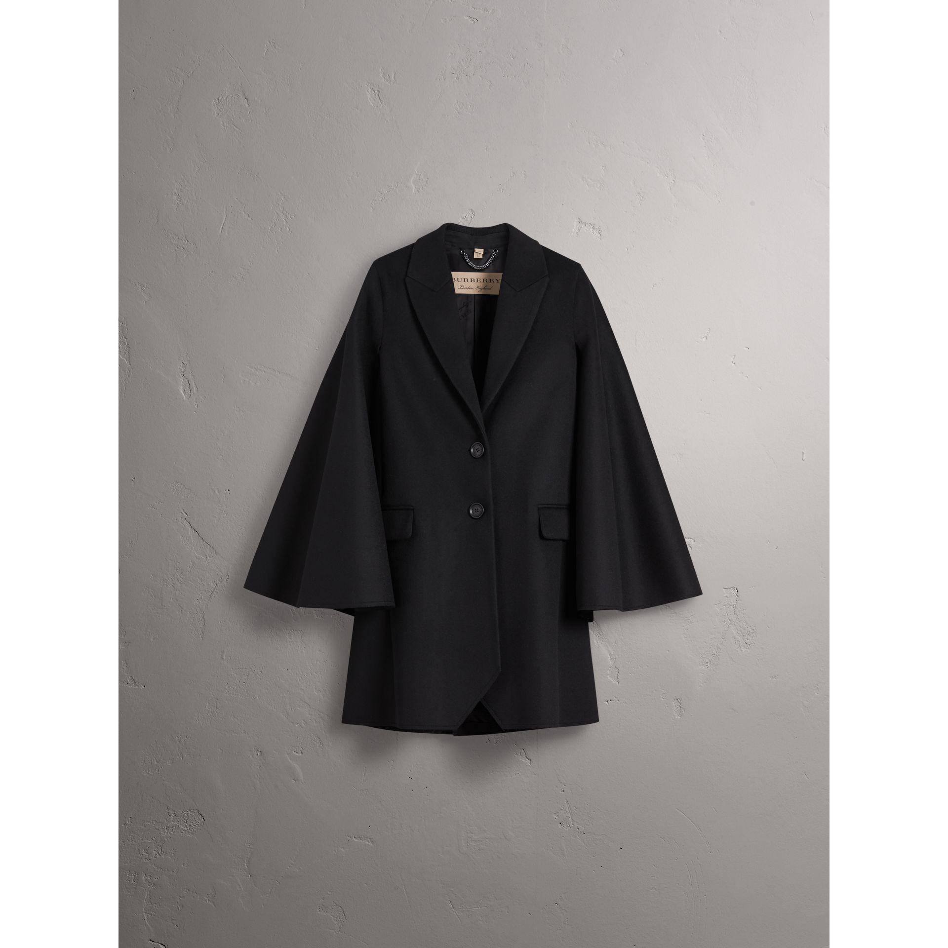 double face cape coat