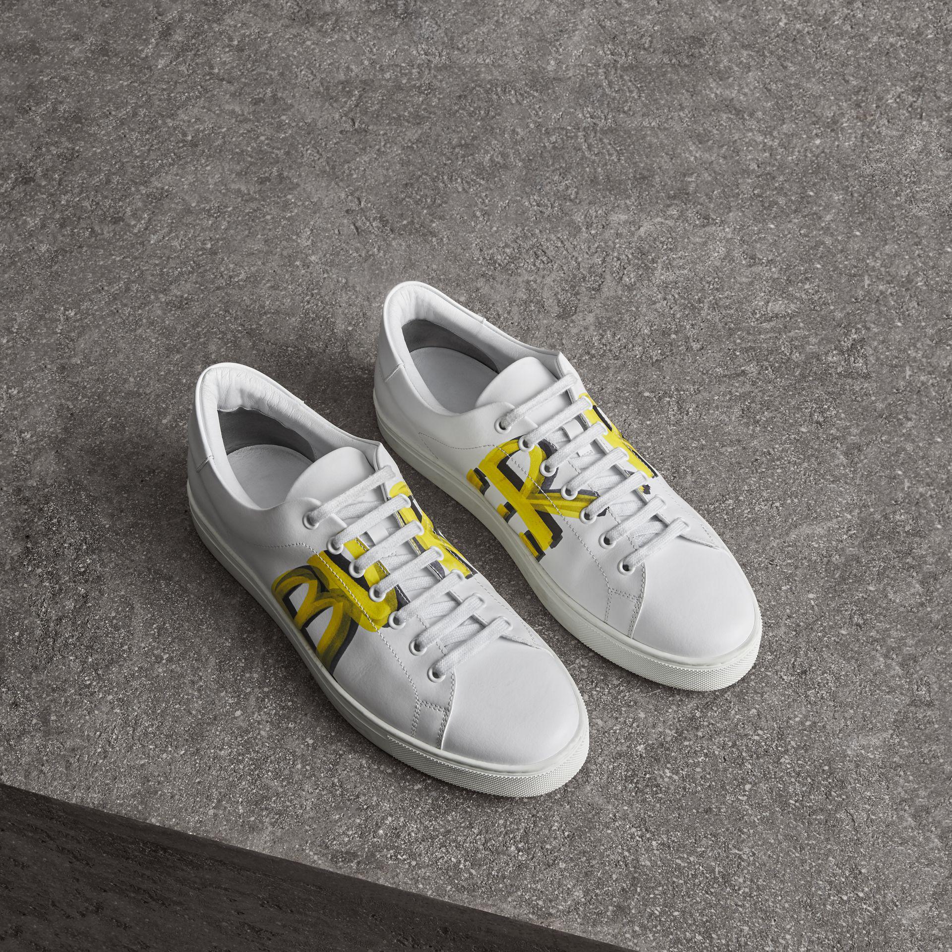 yellow burberry shoes