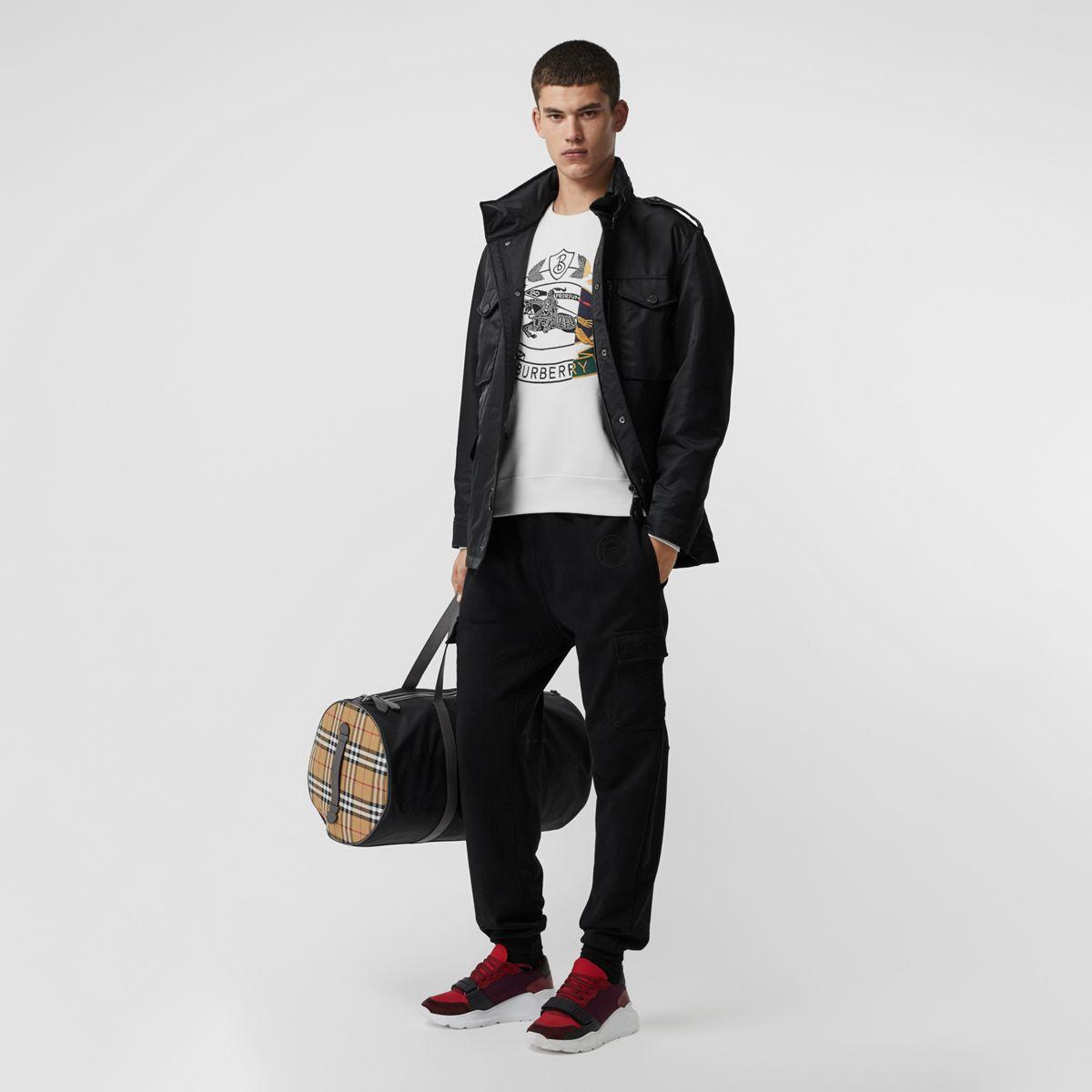 burberry embroidered crest jersey sweatshirt