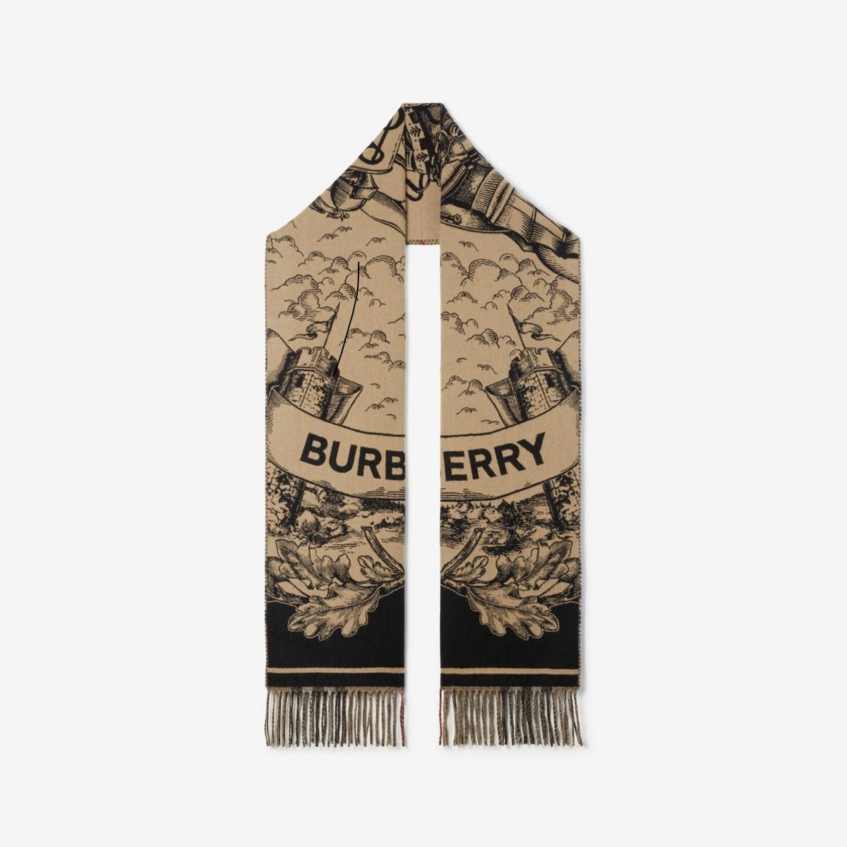 Burberry Ekd Cashmere Reversible Scarf | Lyst
