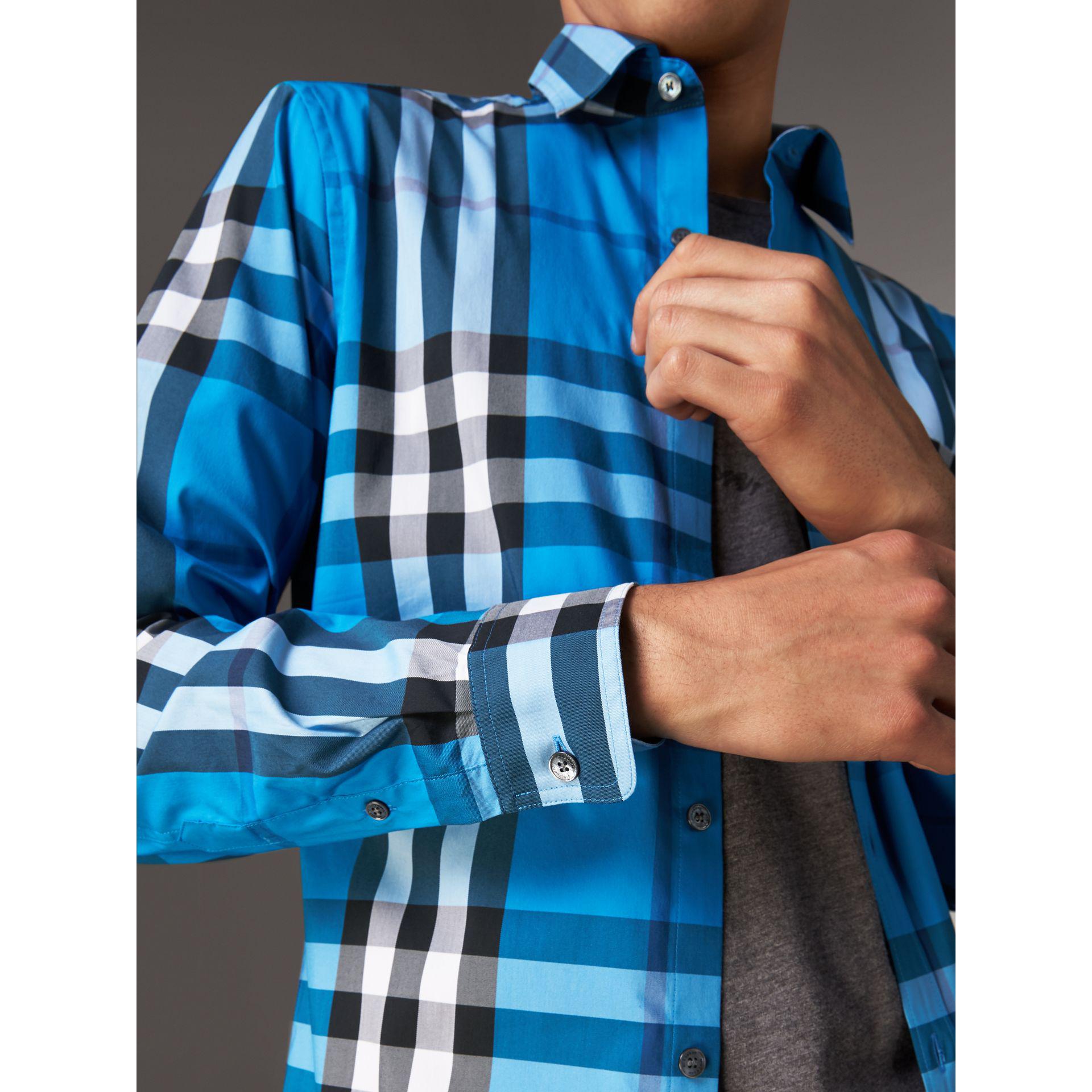 royal blue burberry shirt