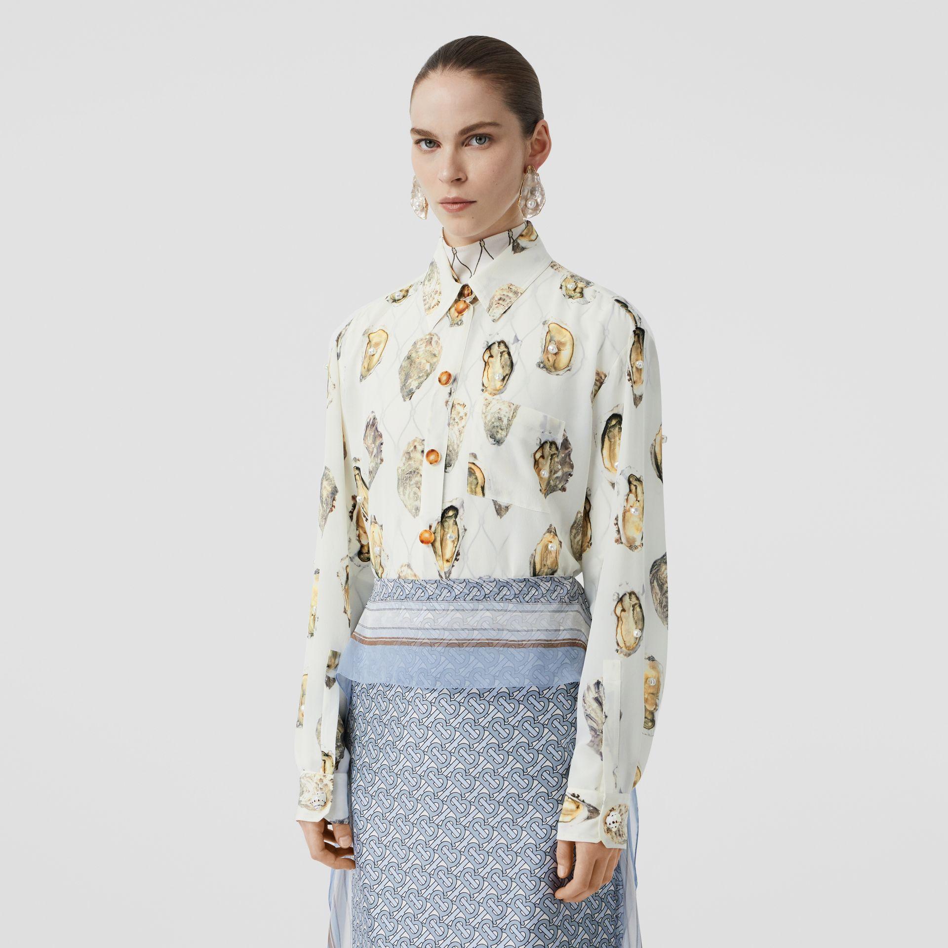 burberry oyster blouse