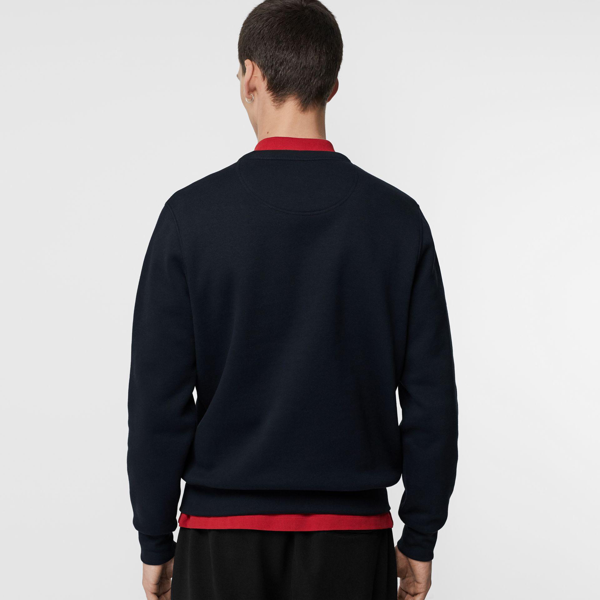 burberry embroidered crest jersey sweatshirt