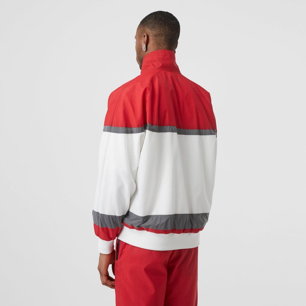 Burberry Synthetic Logo Graphic Striped Nylon Track Top in Red/White (Red)  for Men - Save 70% | Lyst