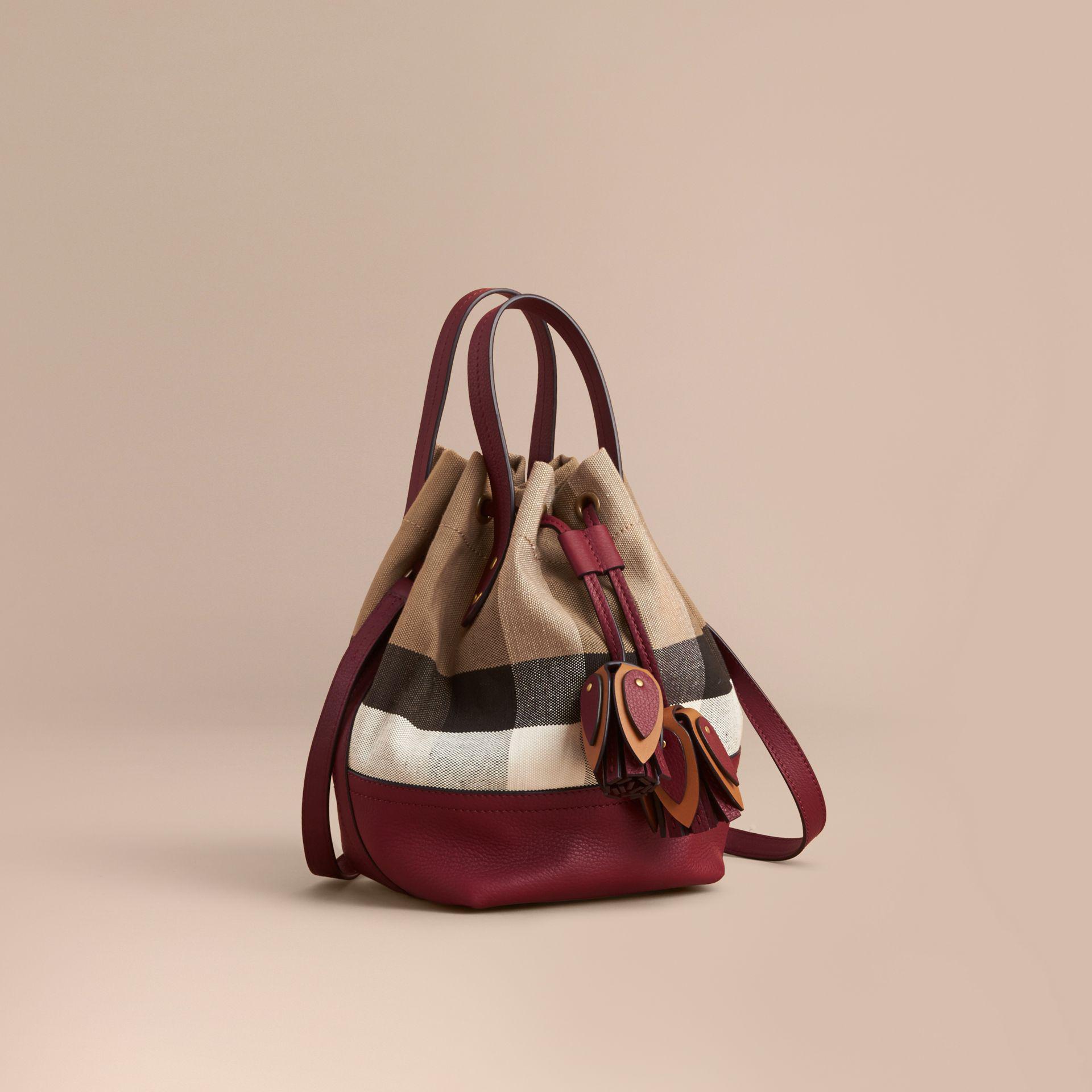 canvas burberry bucket bag