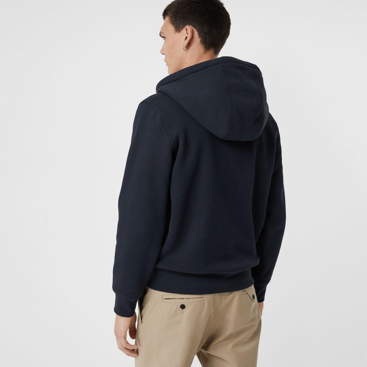 check detail jersey hooded top