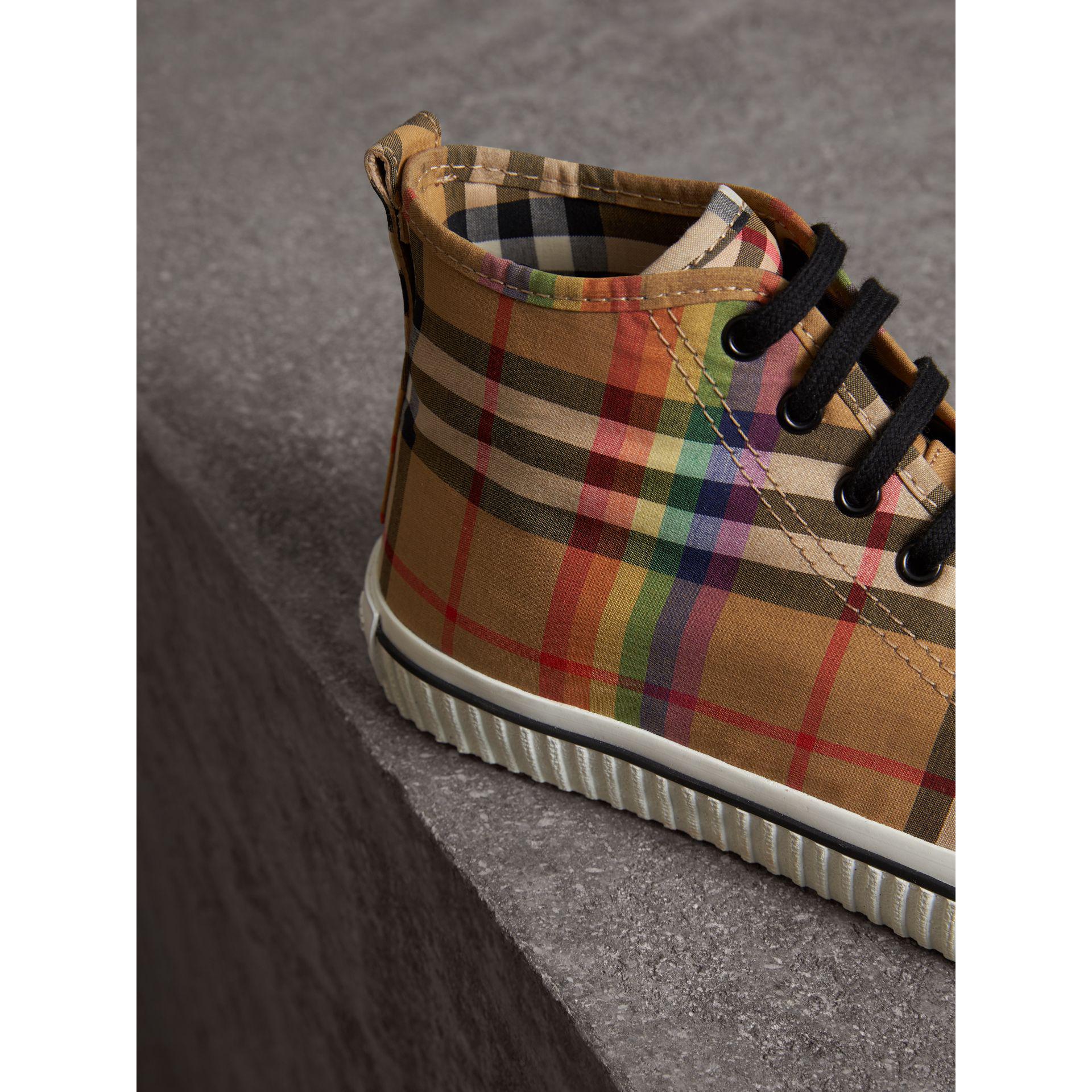 burberry rainbow vintage check sneakers