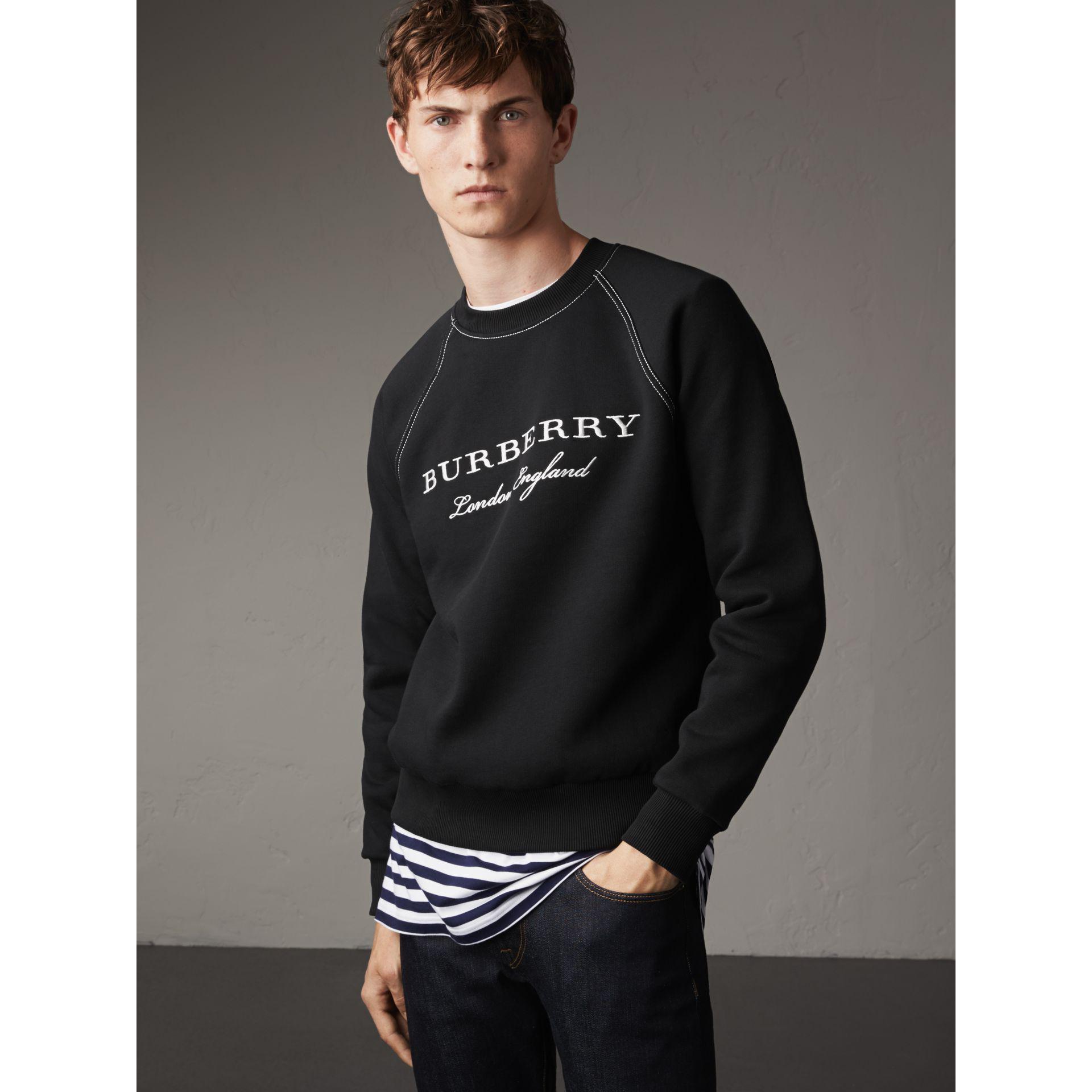 Burberry Cotton Embroidered Jersey 