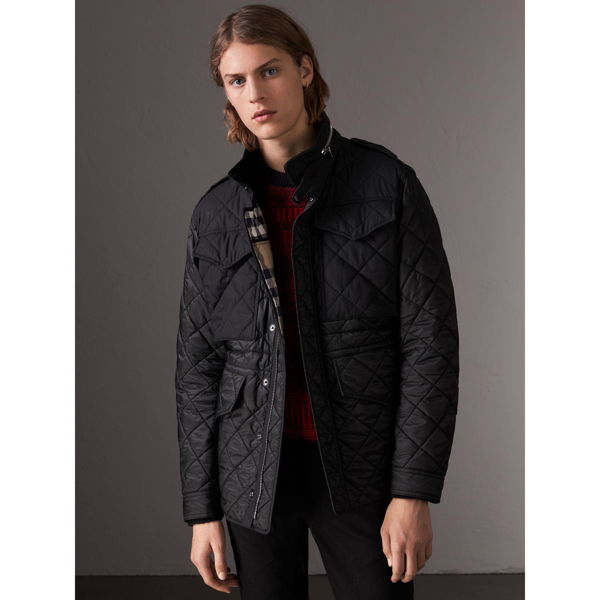 diamond quilted thermoregulated field jacket