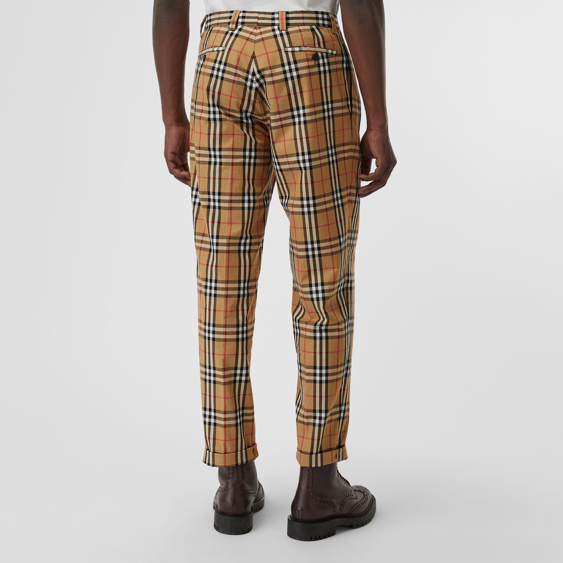 Burberry Vintage Check Cotton Trousers for Men | Lyst Canada