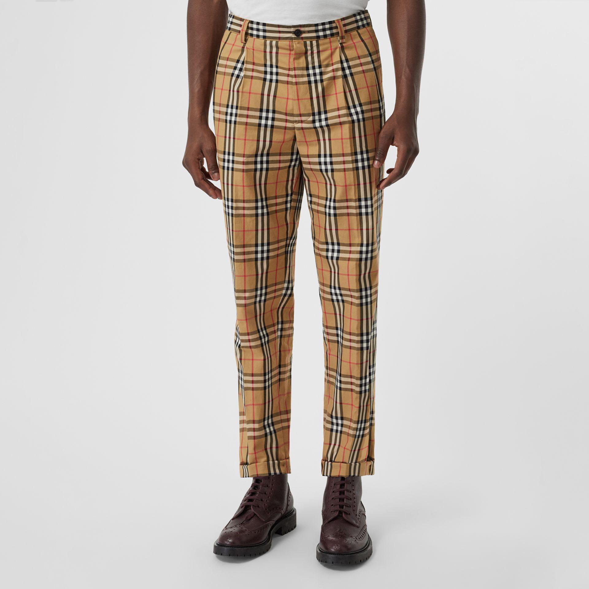 Burberry Hose aus Baumwolle mit Vintage Check-Muster für Herren | Lyst DE