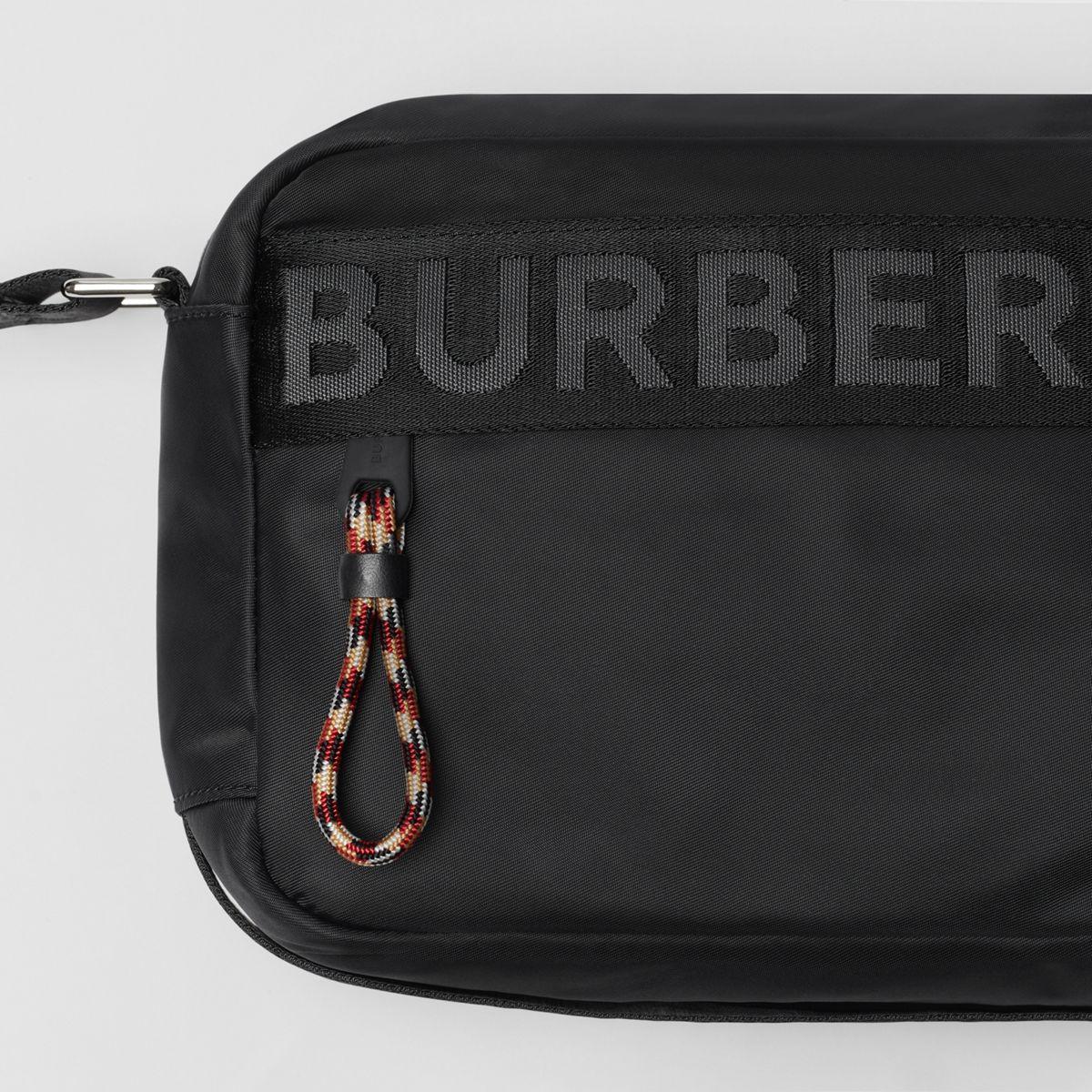 Burberry Synthetic Logo Detail Nylon Crossbody Bag in Black for Men | Lyst