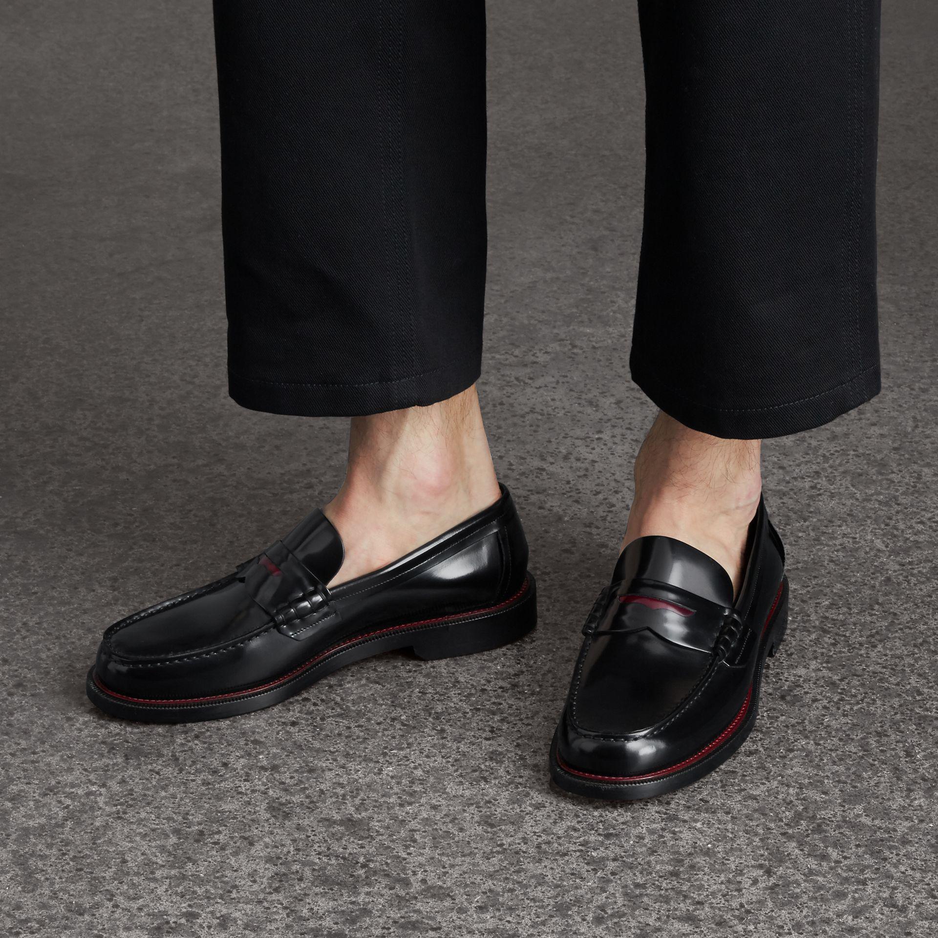 mens two tone penny loafers