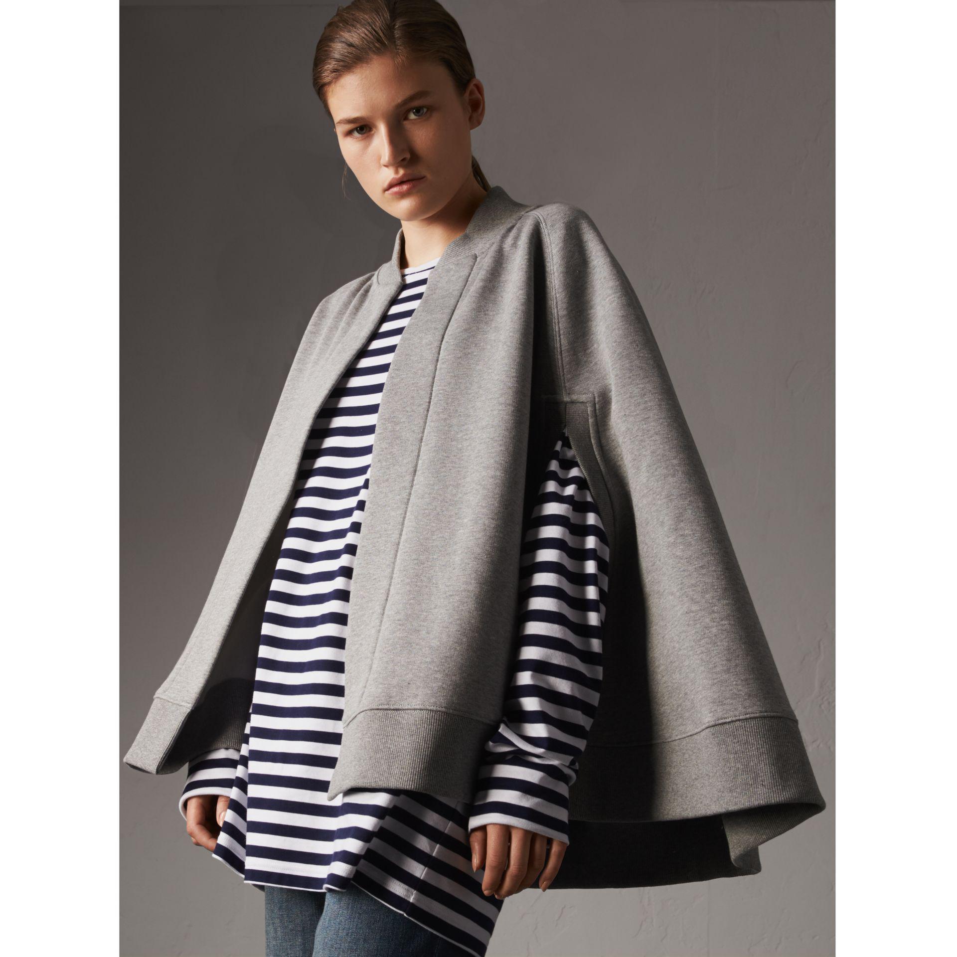 Burberry Denim Embroidered Jersey Cape 