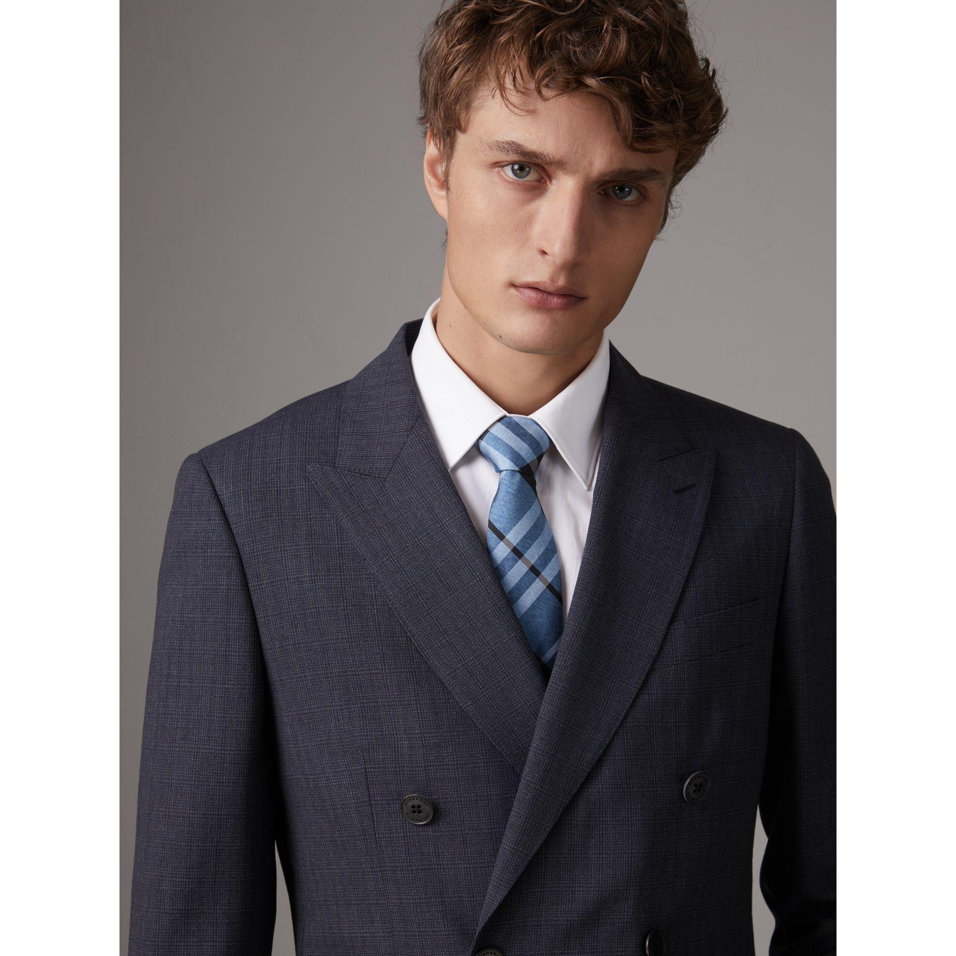 burberry modern cut check silk tie