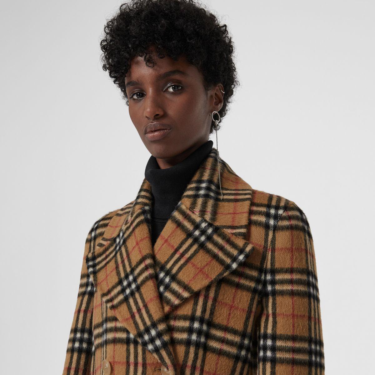 Burberry Vintage Check Alpaca Wool Tailored Coat | Lyst