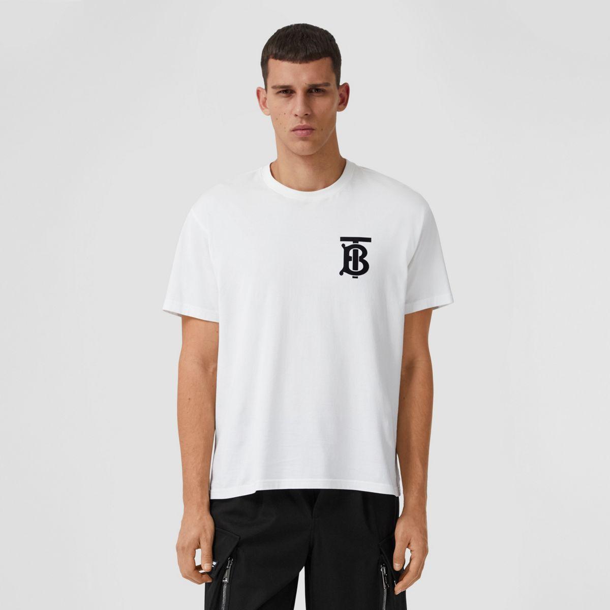 Burberry Oversize-T-Shirt mit Monogrammmotiv in Weiß für Herren | Lyst DE