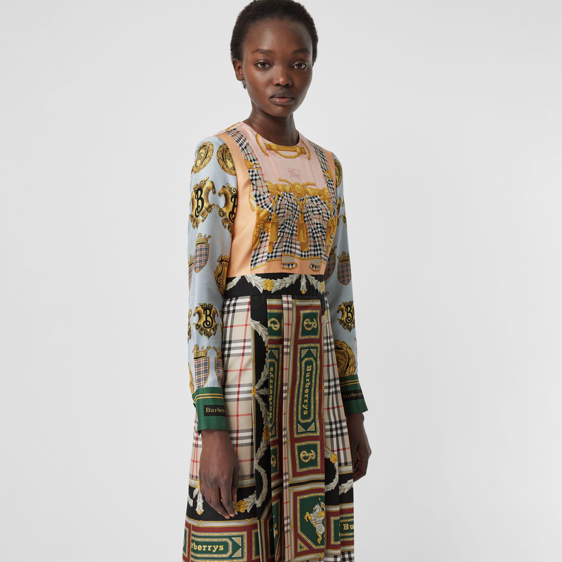 Silk scarf print sale dress
