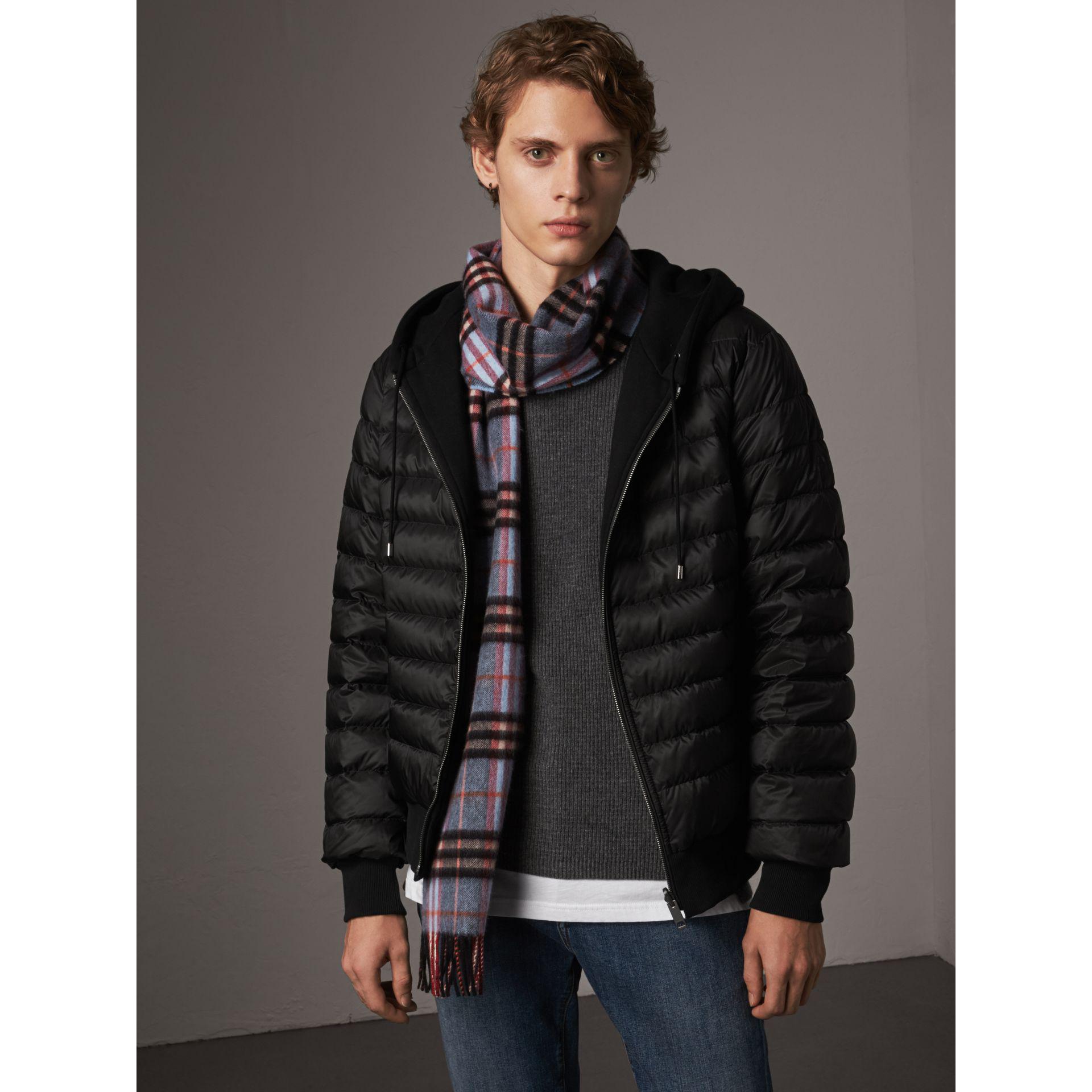 Burberry Cotton Reversible Down-filled Hooded Bomber Jacket in Black ...