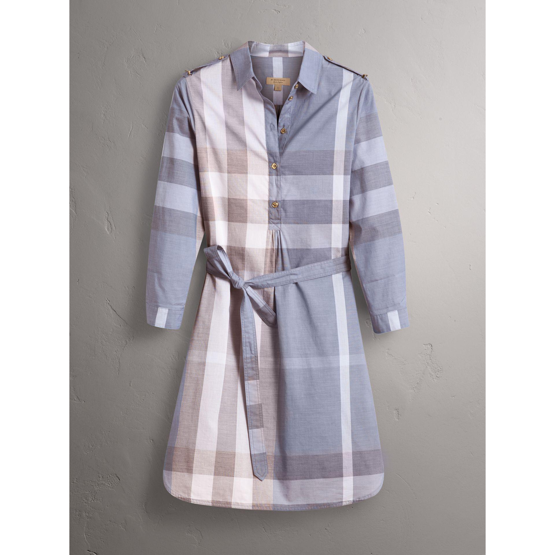 Burberry Tie-waist Check Cotton Shirt 
