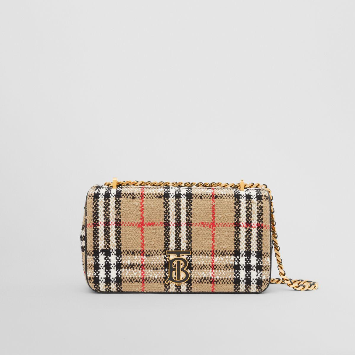 Burberry Vintage Check BouclÃ© Small Lola Bag | Lyst