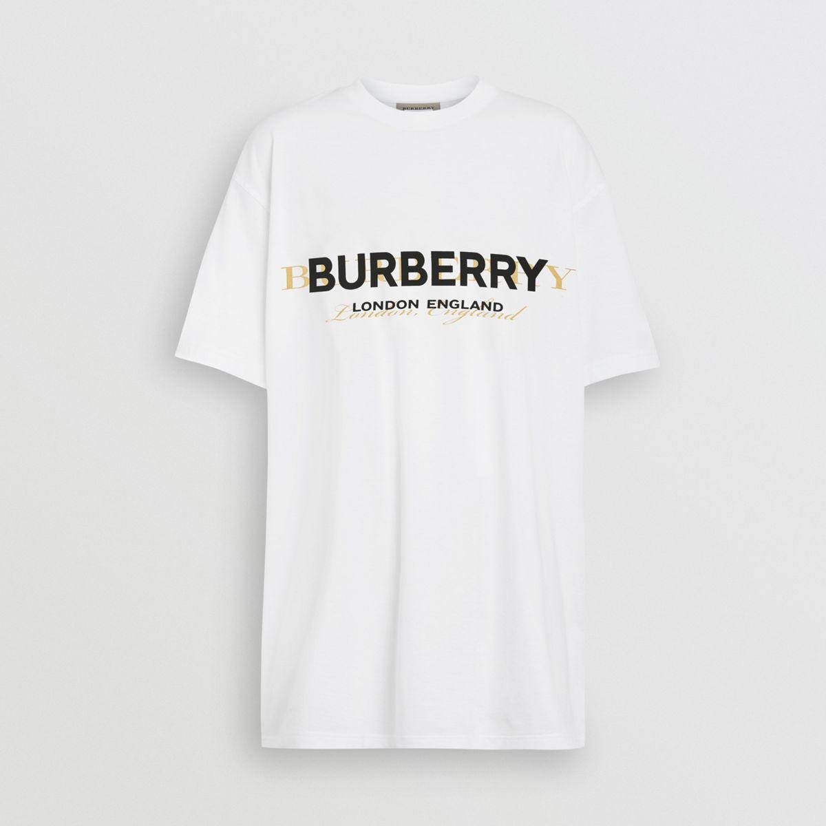 Buy > burberry logo graphic t shirt > in stock