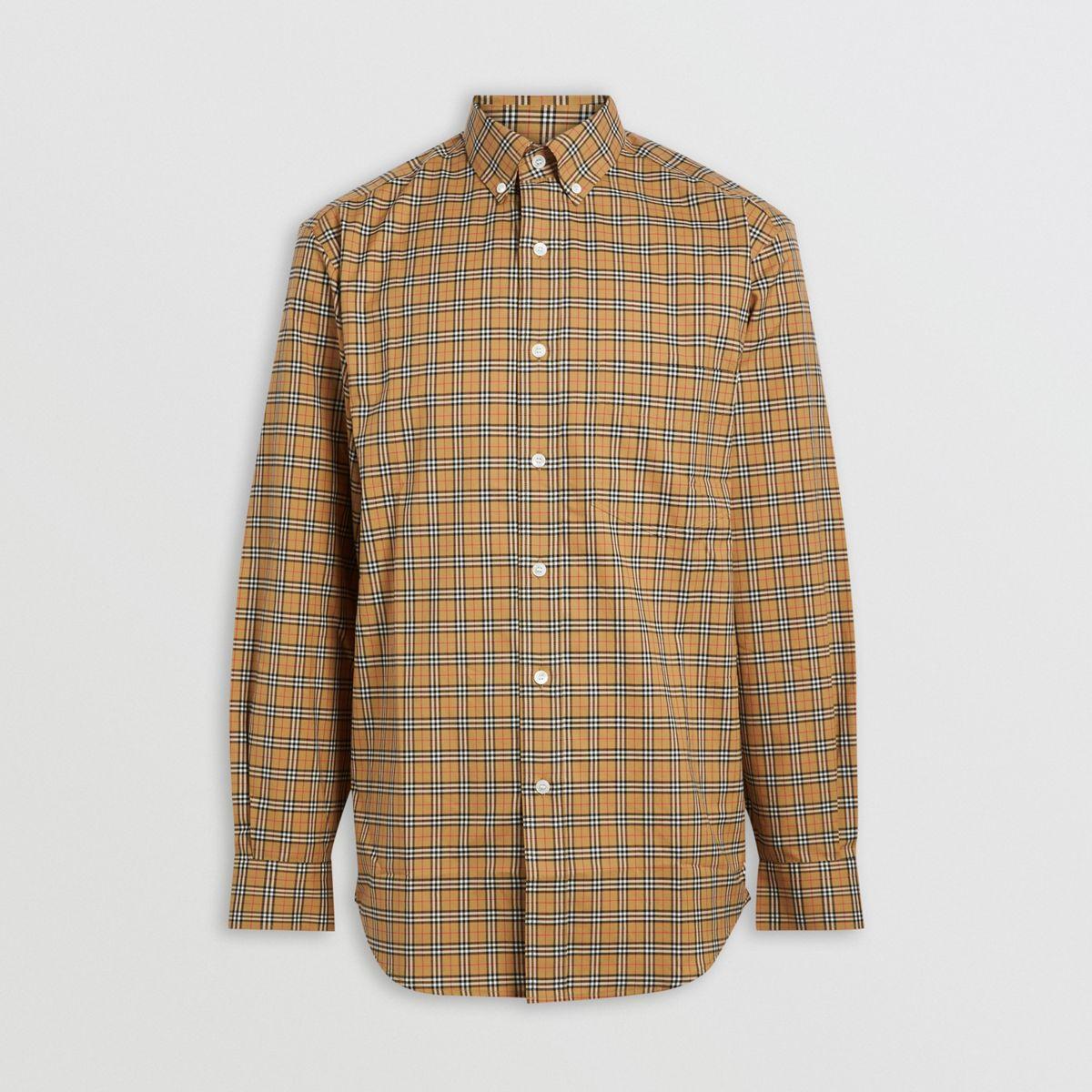 Burberry Small Scale Check Cotton Shirt for Men | Lyst