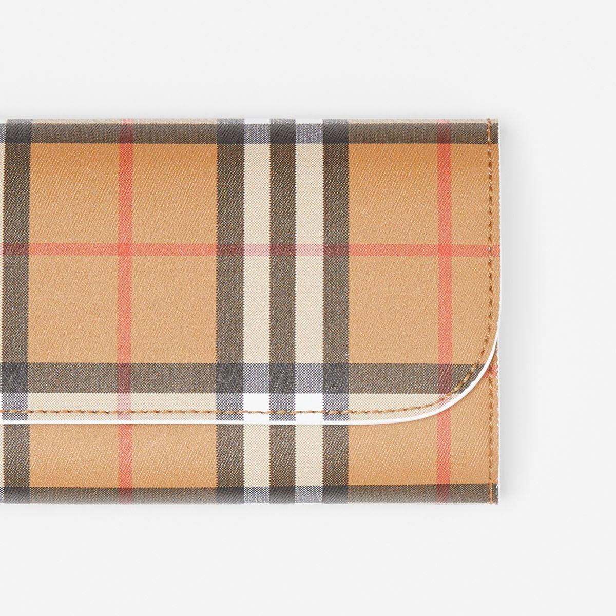 burberry vintage check and leather continental wallet