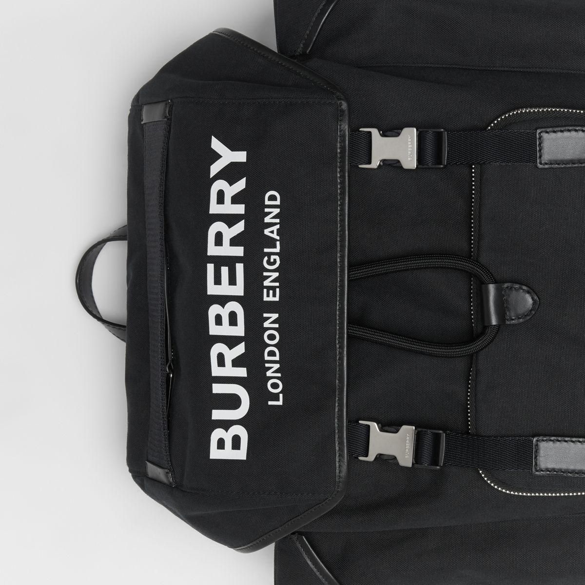 burberry logo detail cotton blend tote