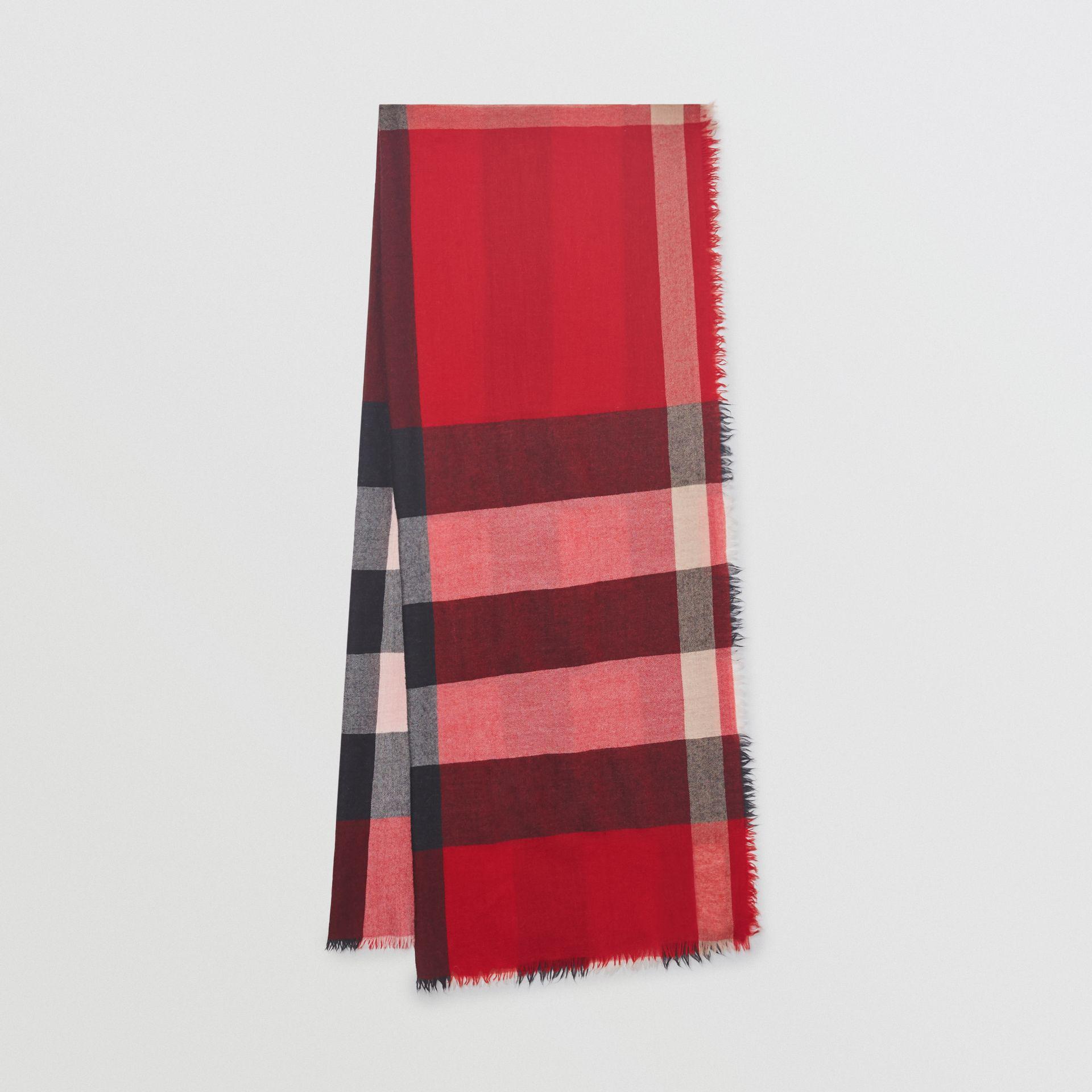 lightweight red scarf